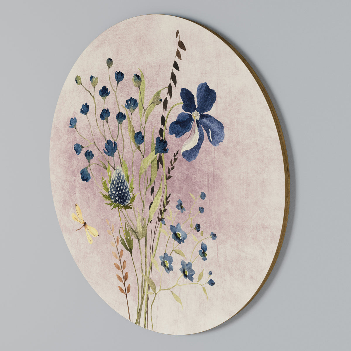 Round Wall Art – CORNFLOWER REVERIE