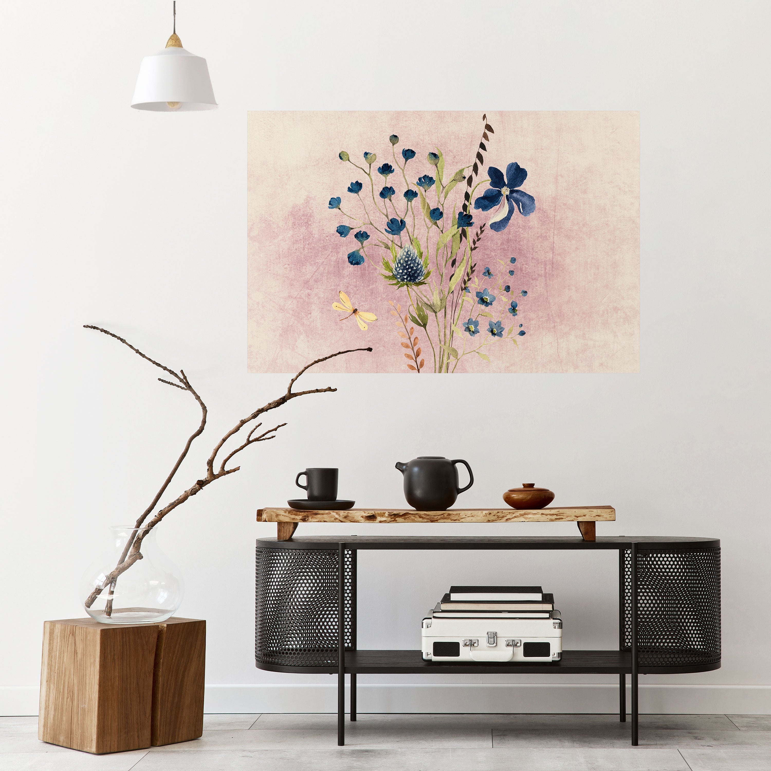 Affiche horizontale autocollante « RÊVERIE DE BLEUET »