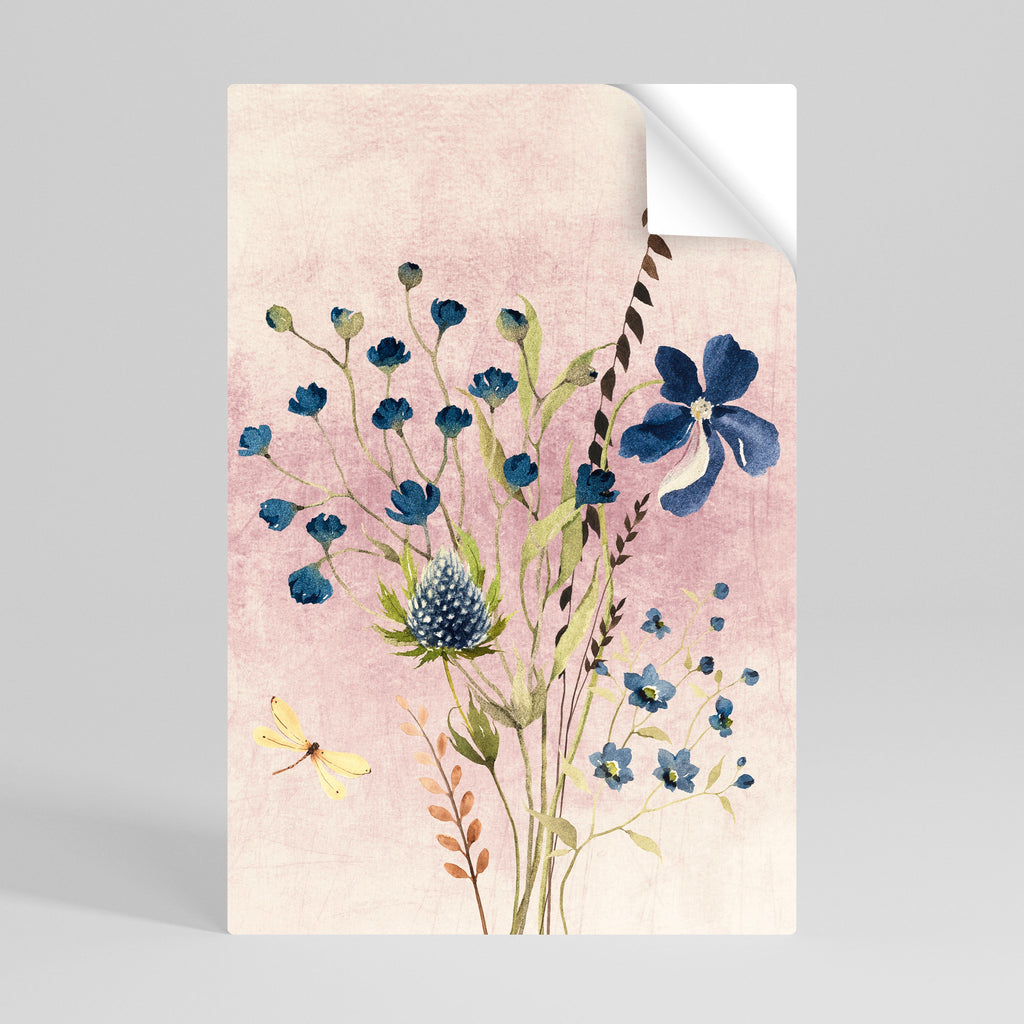 CORNFLOWER REVERIE Peel and Stick Vertical Poster