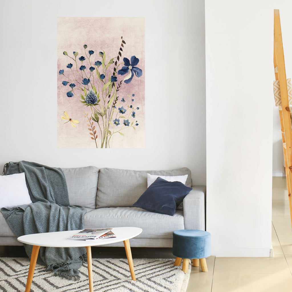 CORNFLOWER REVERIE Peel and Stick Vertical Poster