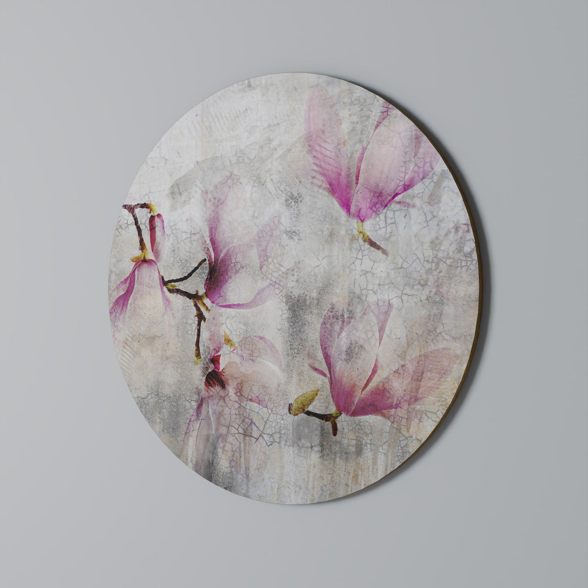 MAGNOLIA ÉTONNANT Décoration murale ronde