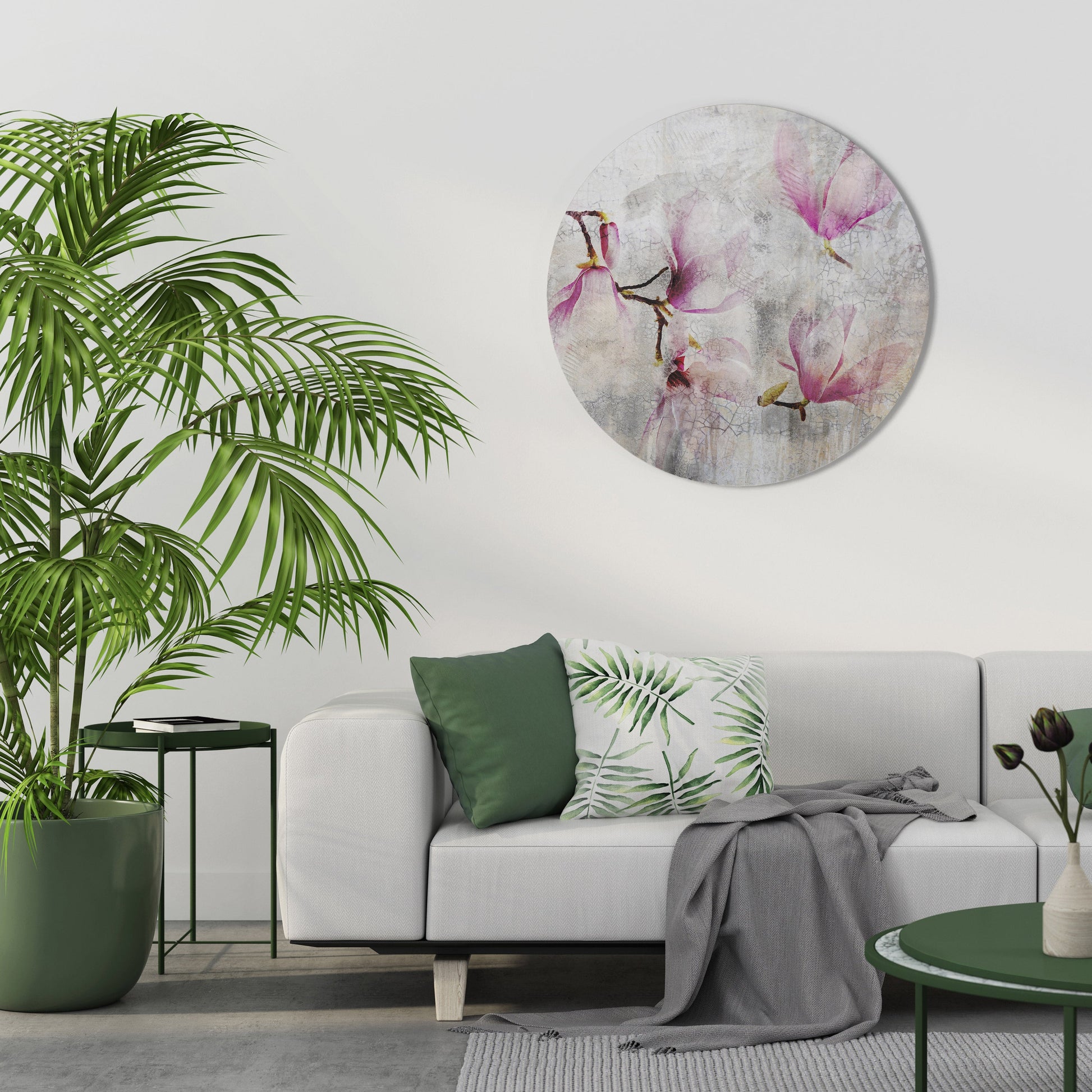 MAGNOLIA ÉTONNANT Décoration murale ronde