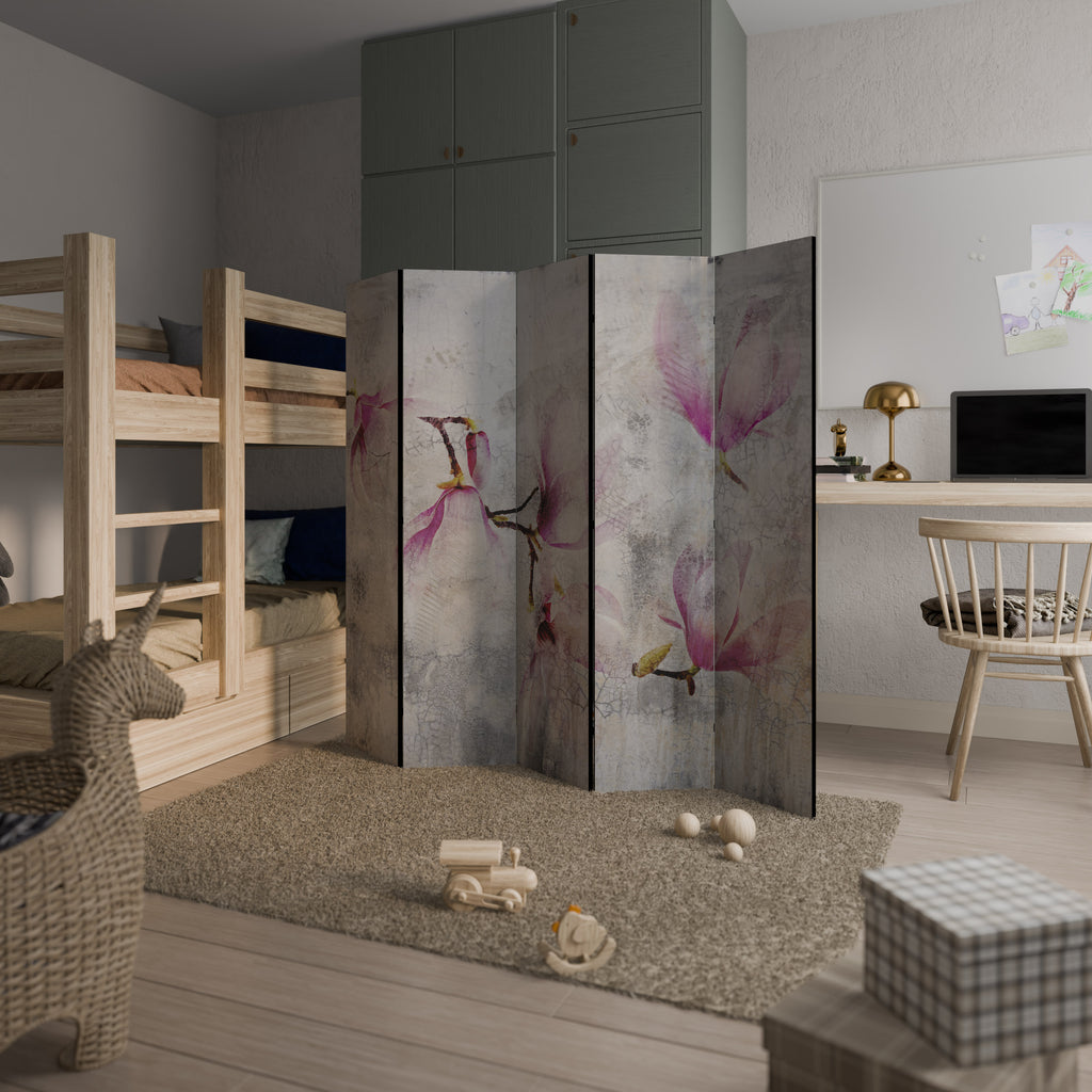 ASTONISHING MAGNOLIA 5-Panel Room Divider