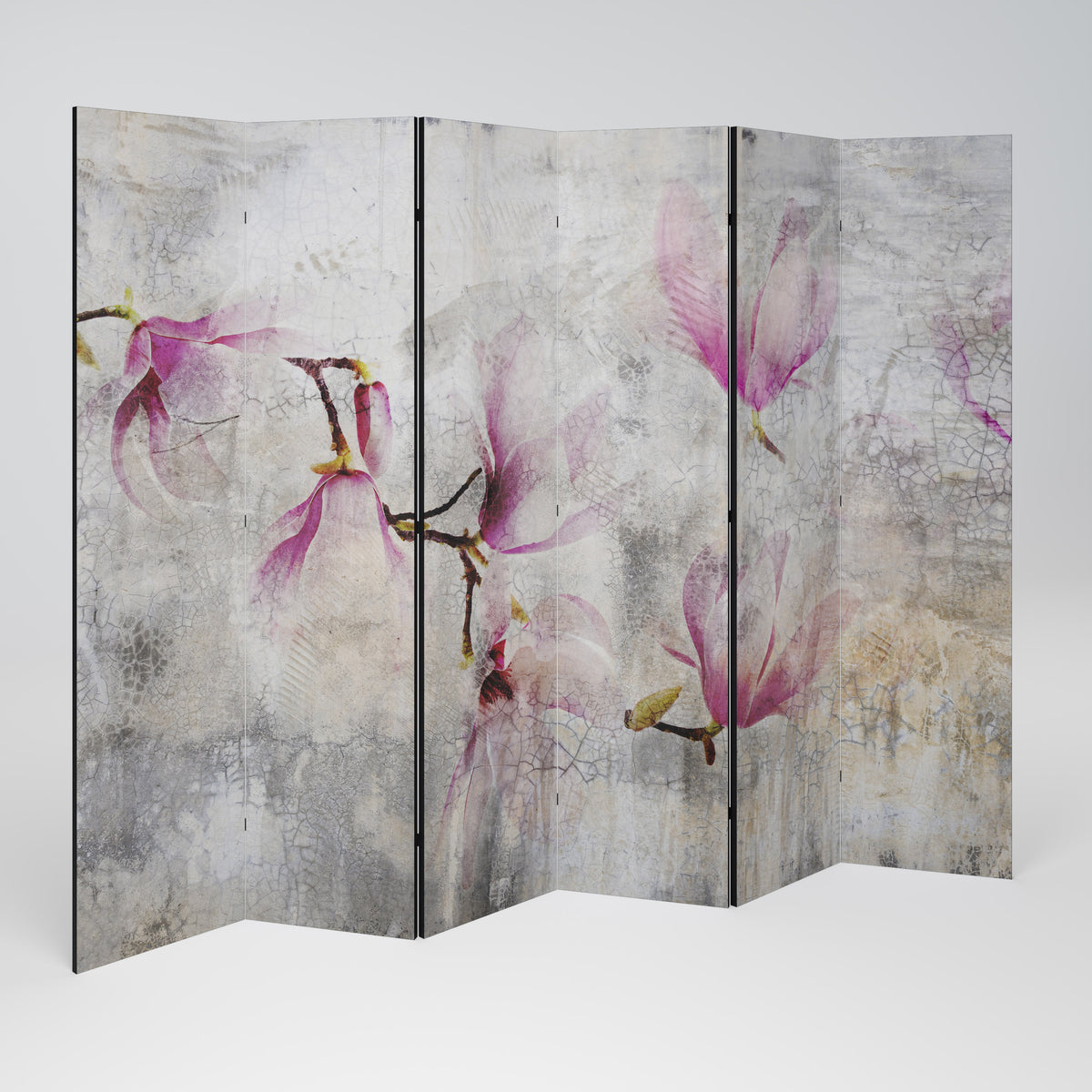 ASTONISHING MAGNOLIA 6-Panel Room Divider