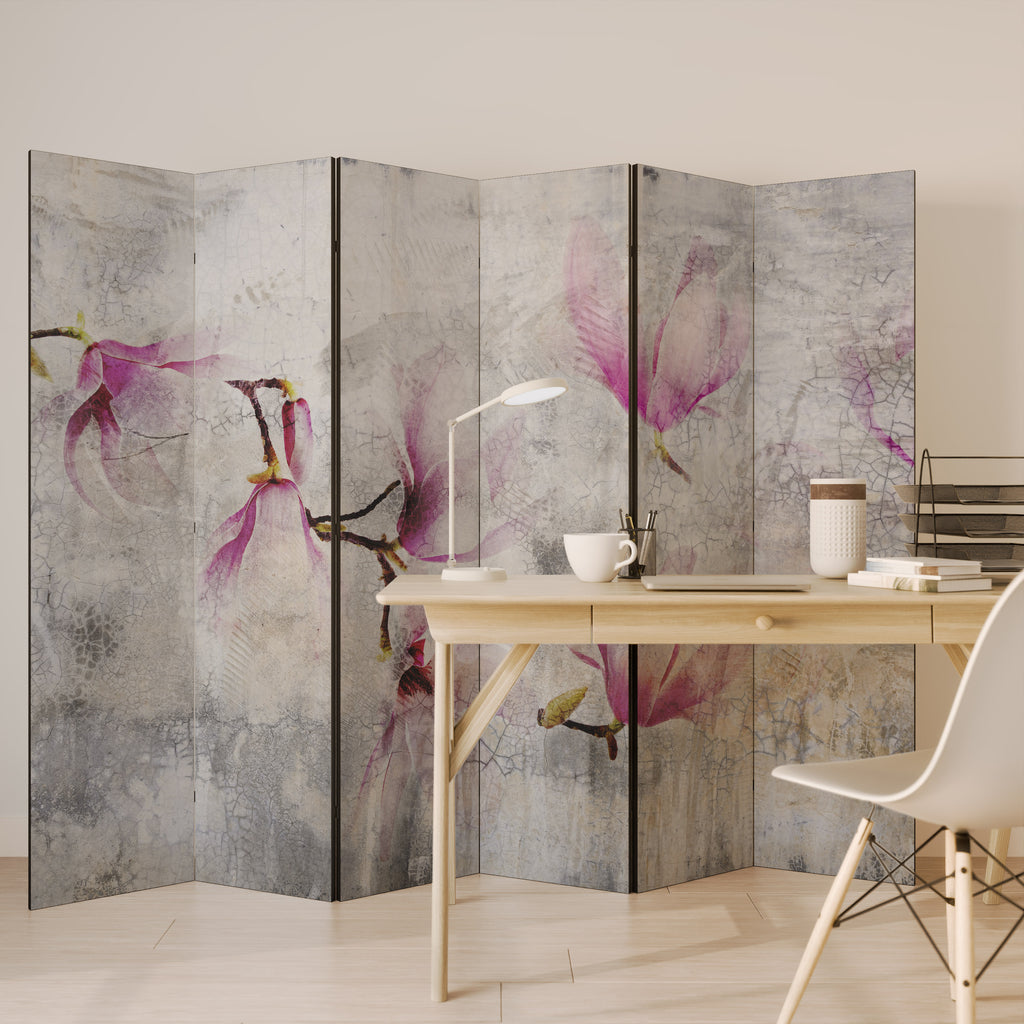 ASTONISHING MAGNOLIA 6-Panel Room Divider