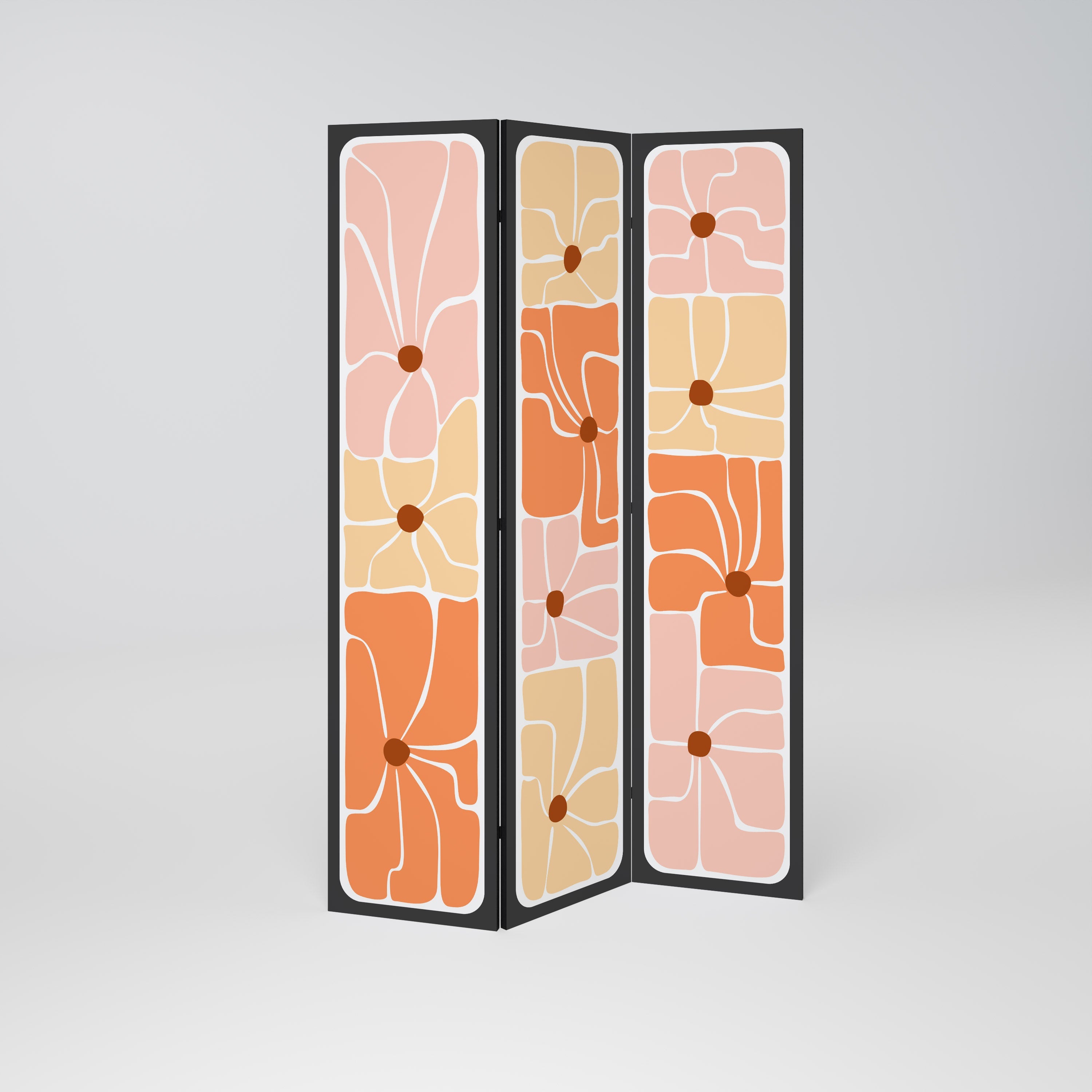 FINE CURRENTS Cloison de séparation décorative à 3 panneaux