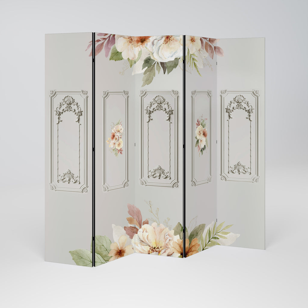 Séparateur de pièce décoratif à 5 panneaux ELEGANT SHIELD