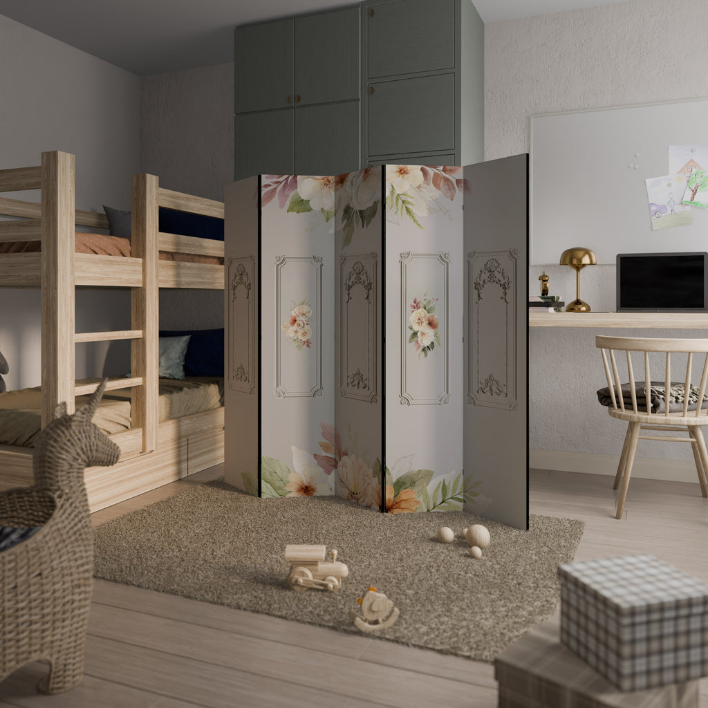 Séparateur de pièce décoratif à 5 panneaux ELEGANT SHIELD