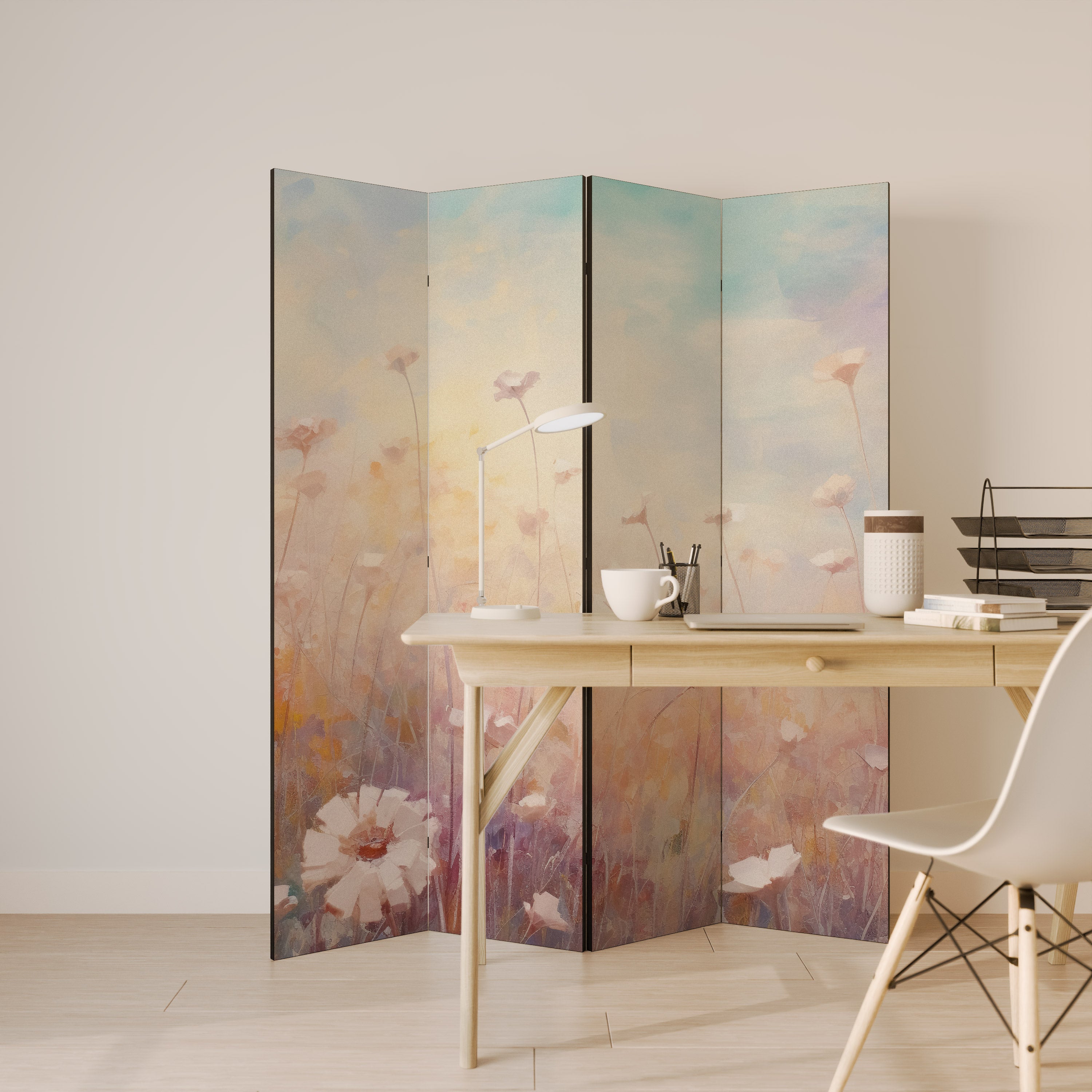 BREEZE OF COLORS 4-Panel Room Divider