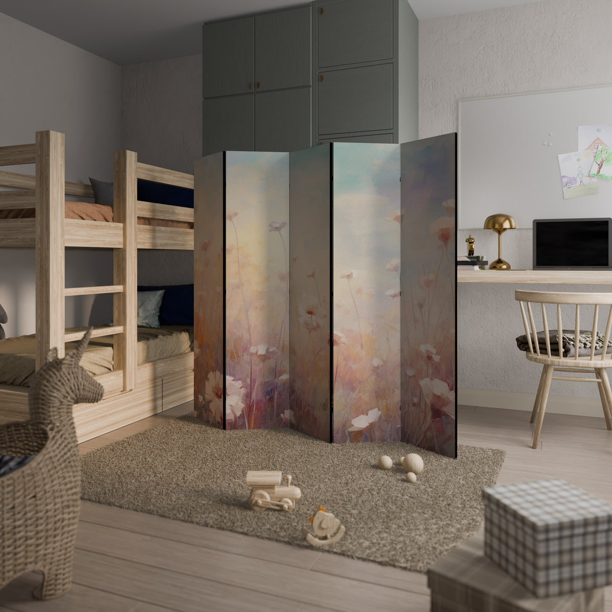 BREEZE OF COLORS 5-Panel Room Divider
