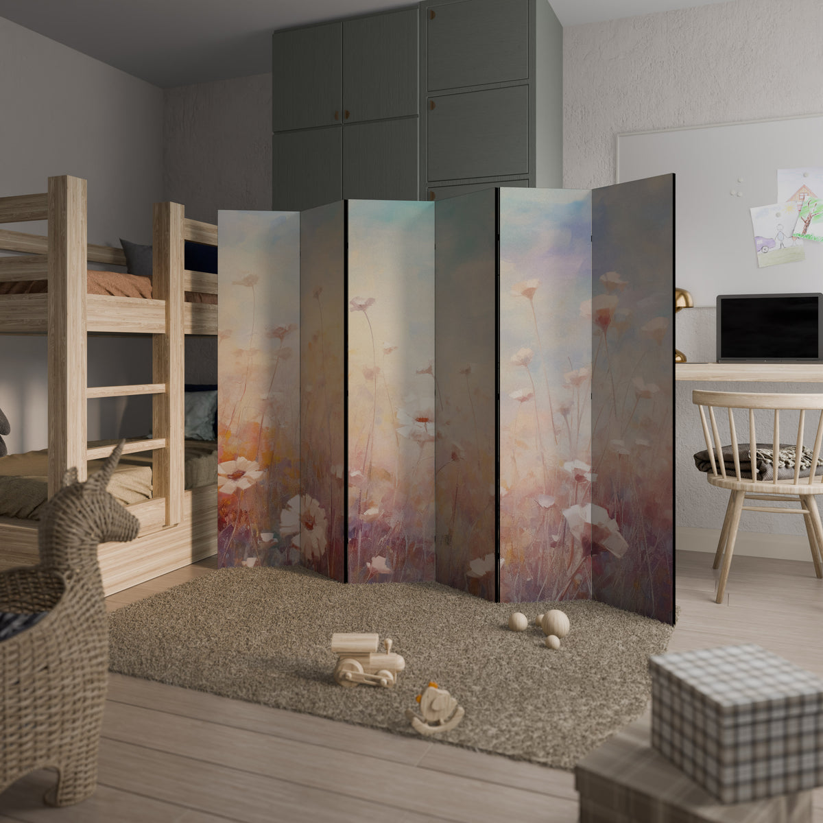 BREEZE OF COLORS 6-Panel Room Divider