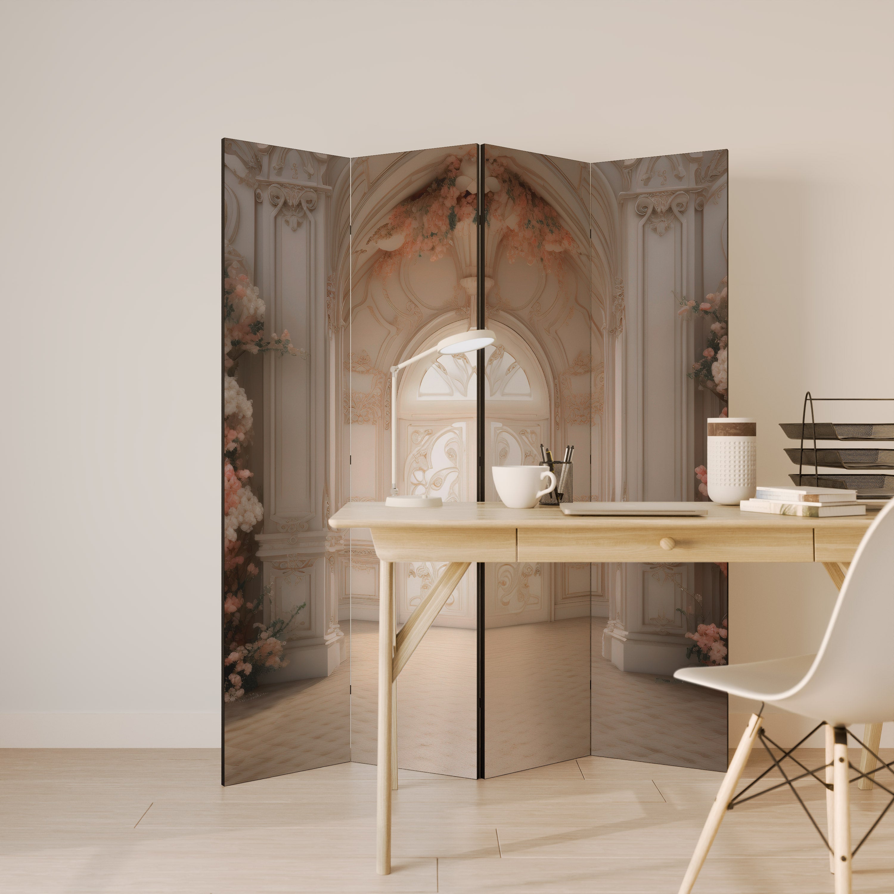 PORTES DE PAYSAGE DE RÊVE VIVID : séparateur de pièce décoratif à 4 panneaux