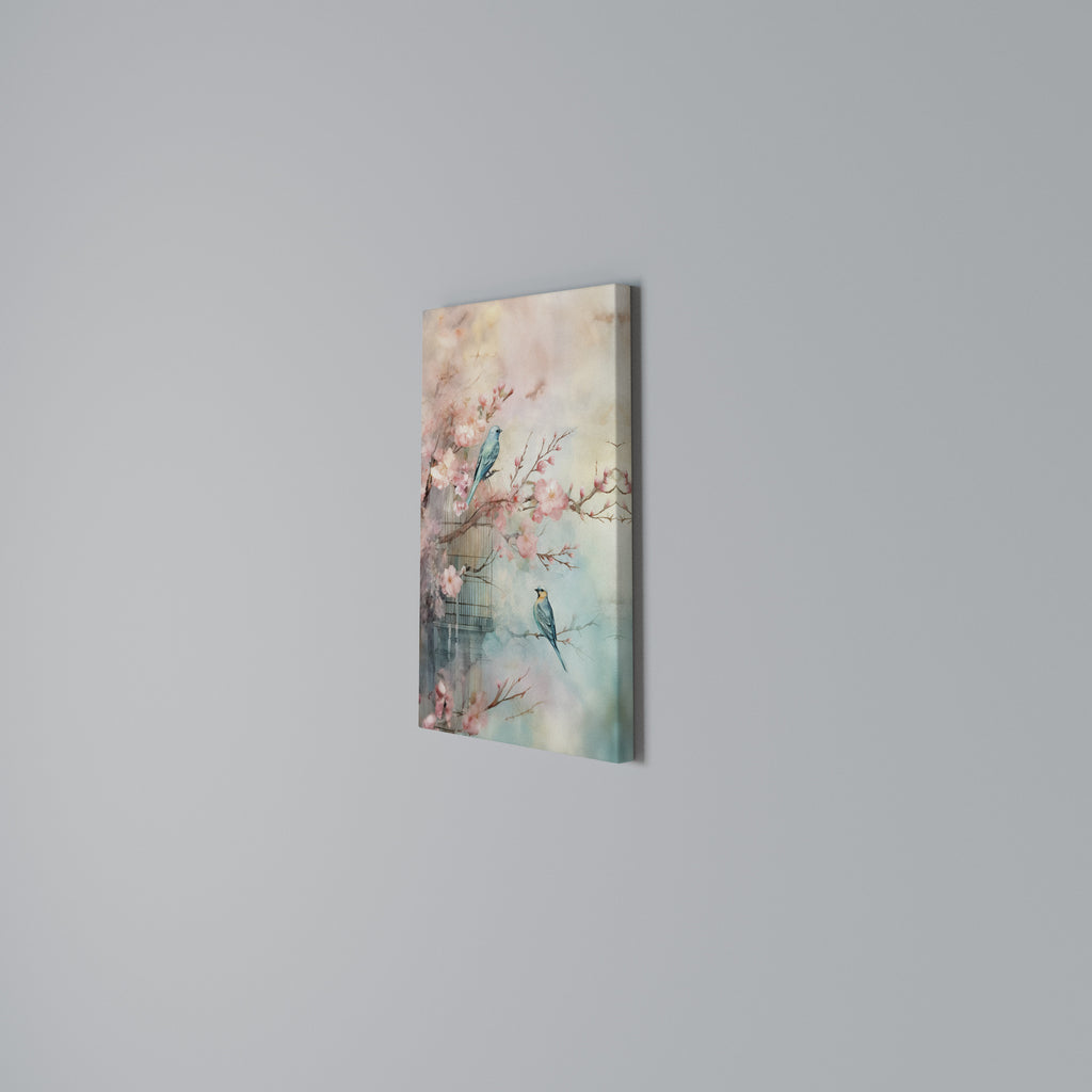 CHERRY BIRDSONG Vertical Canvas Print