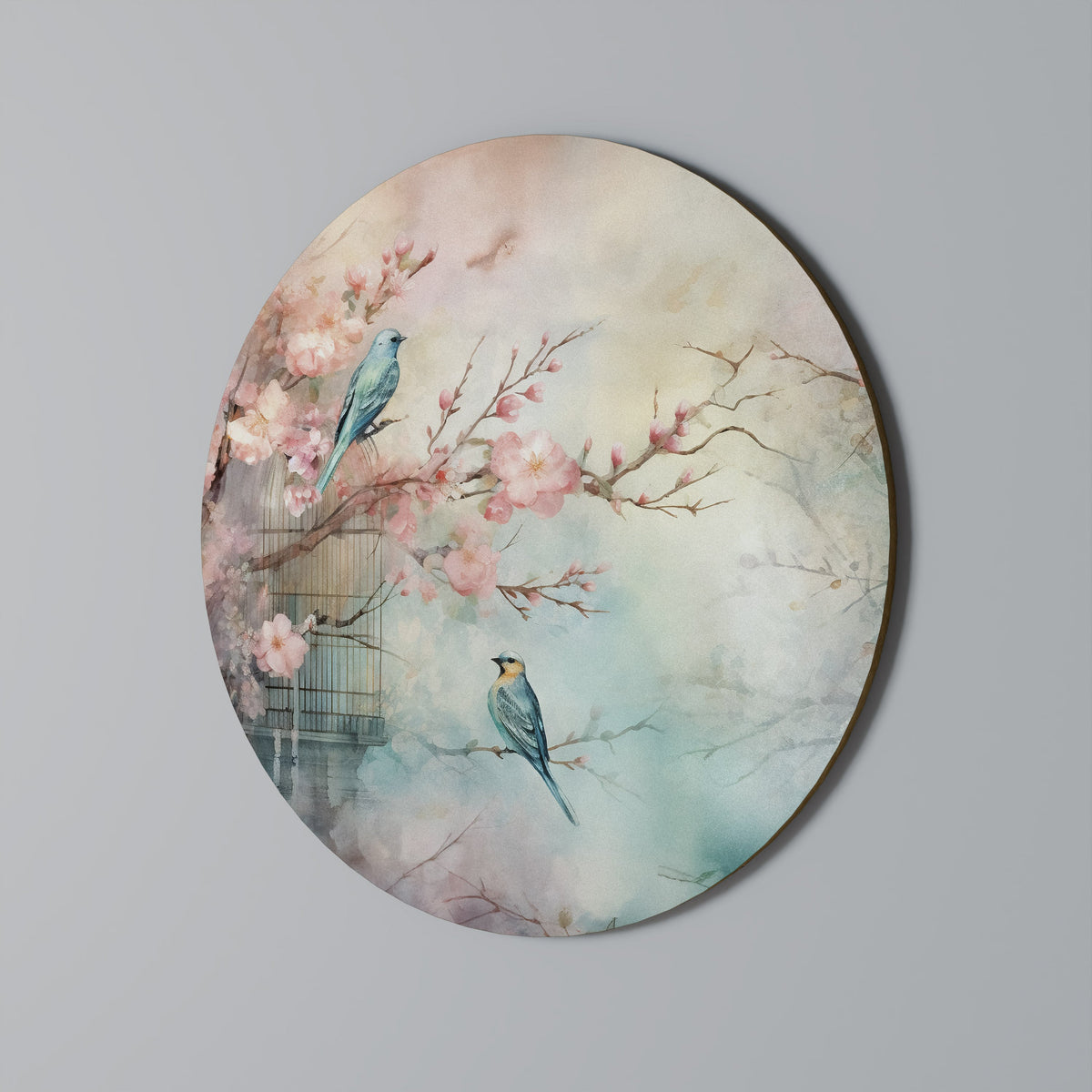 Décoration murale ronde CHERRY BIRDSONG
