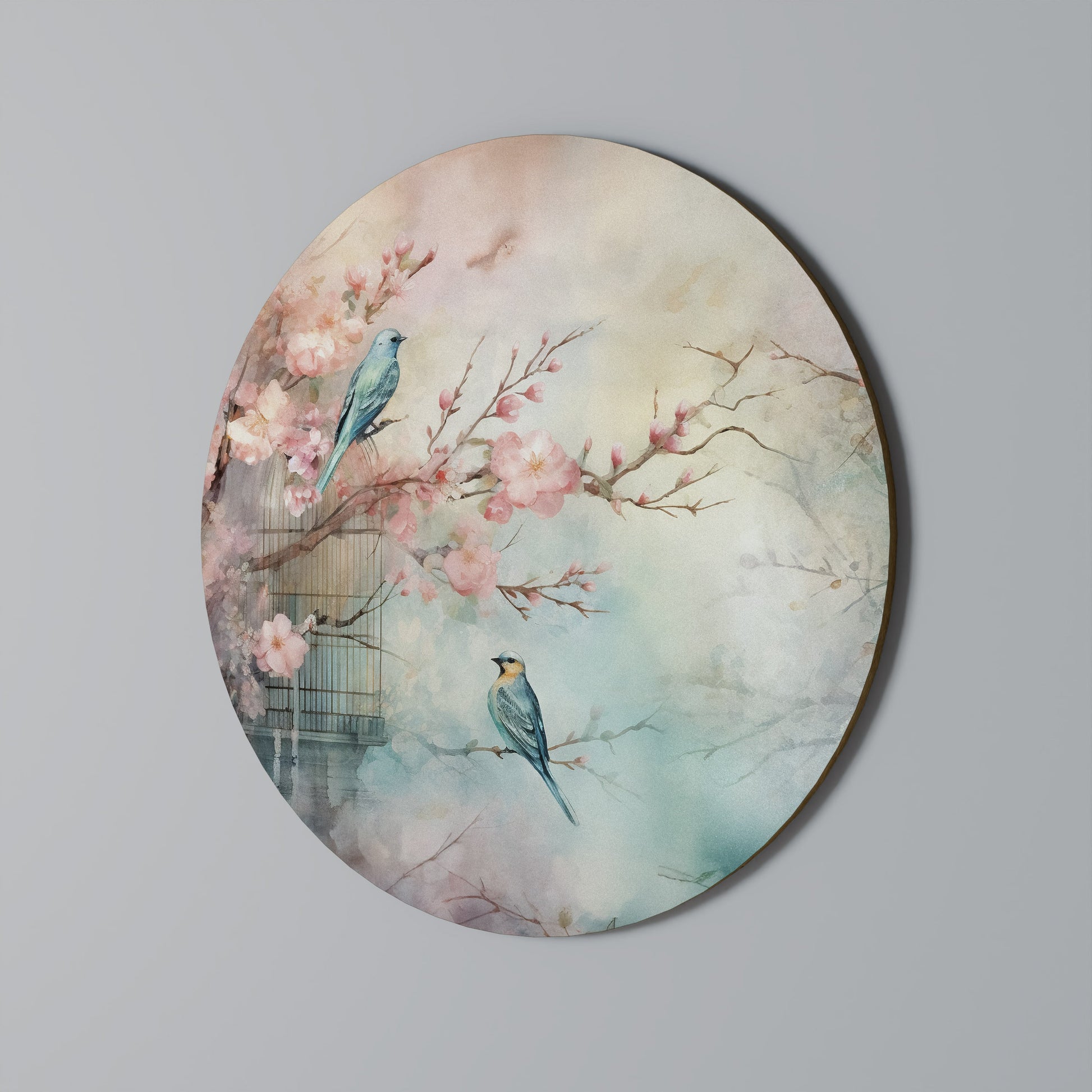 Décoration murale ronde CHERRY BIRDSONG