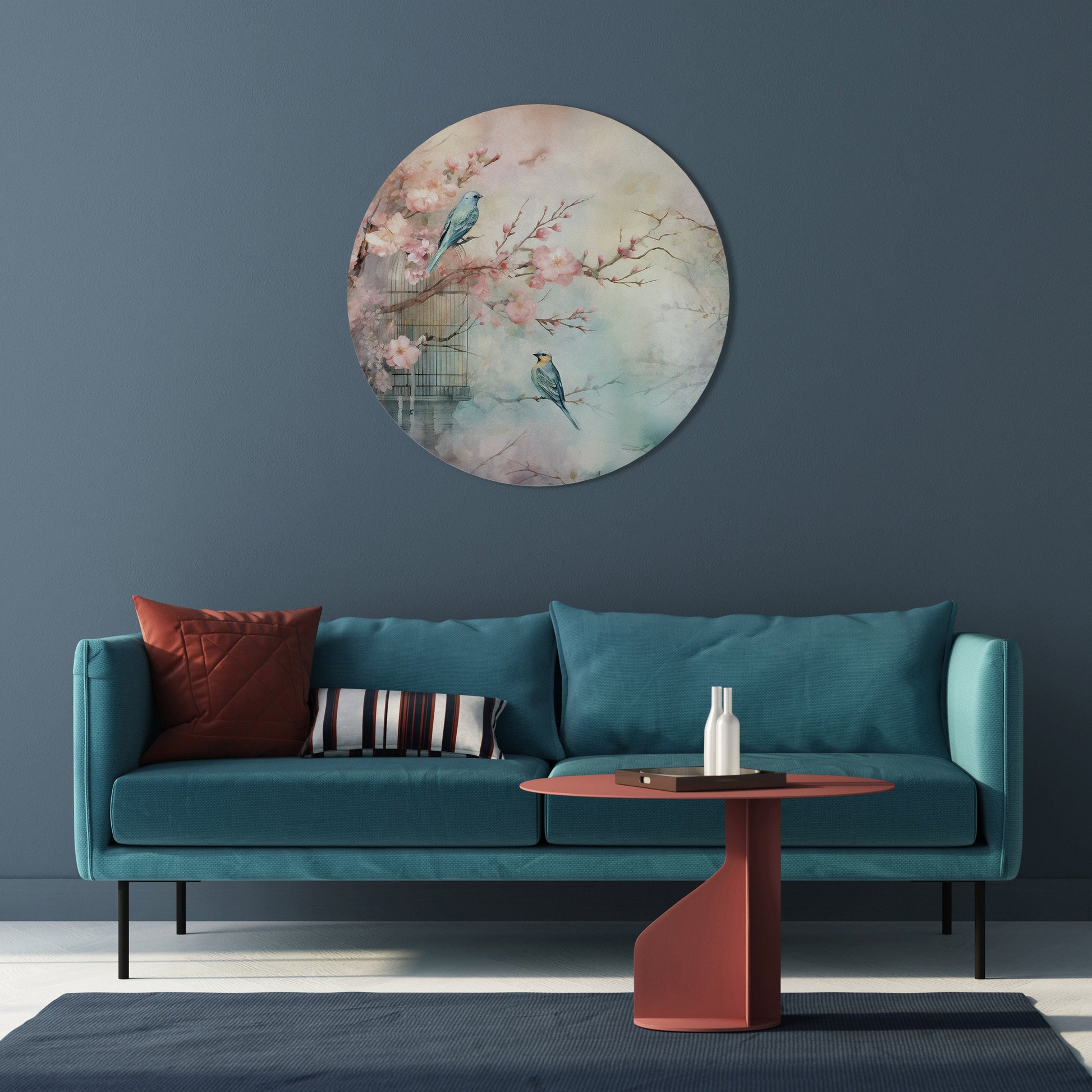 Décoration murale ronde CHERRY BIRDSONG