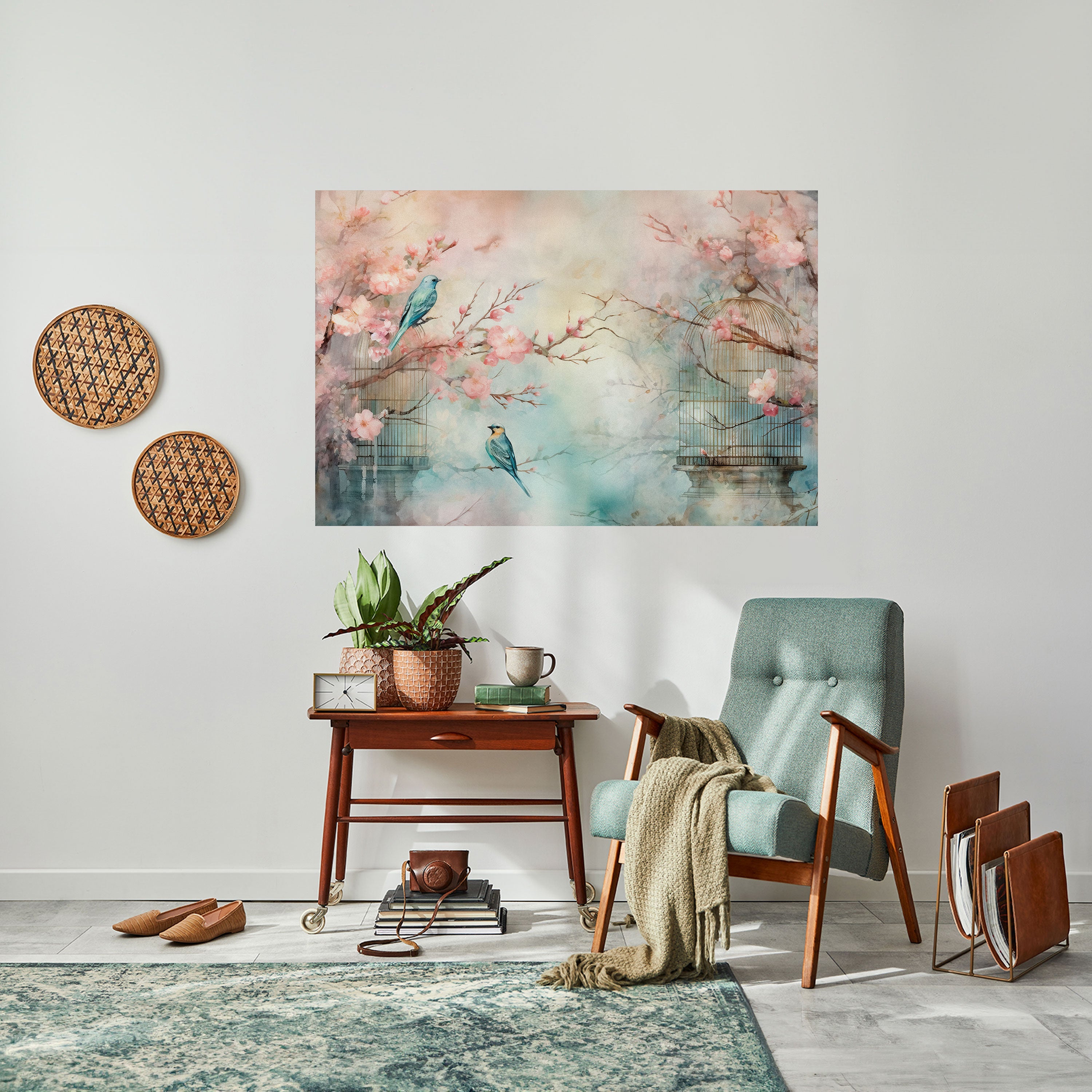 Affiche horizontale autocollante « CHERRY BIRDSONG »