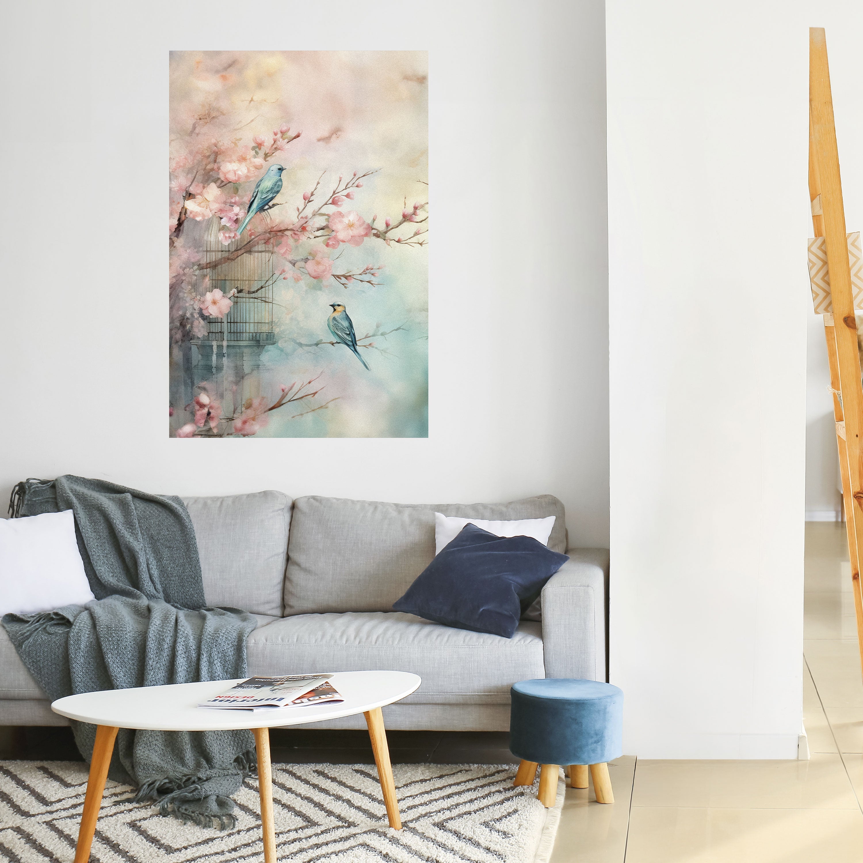 Affiche verticale autocollante « CHERRY BIRDSONG »