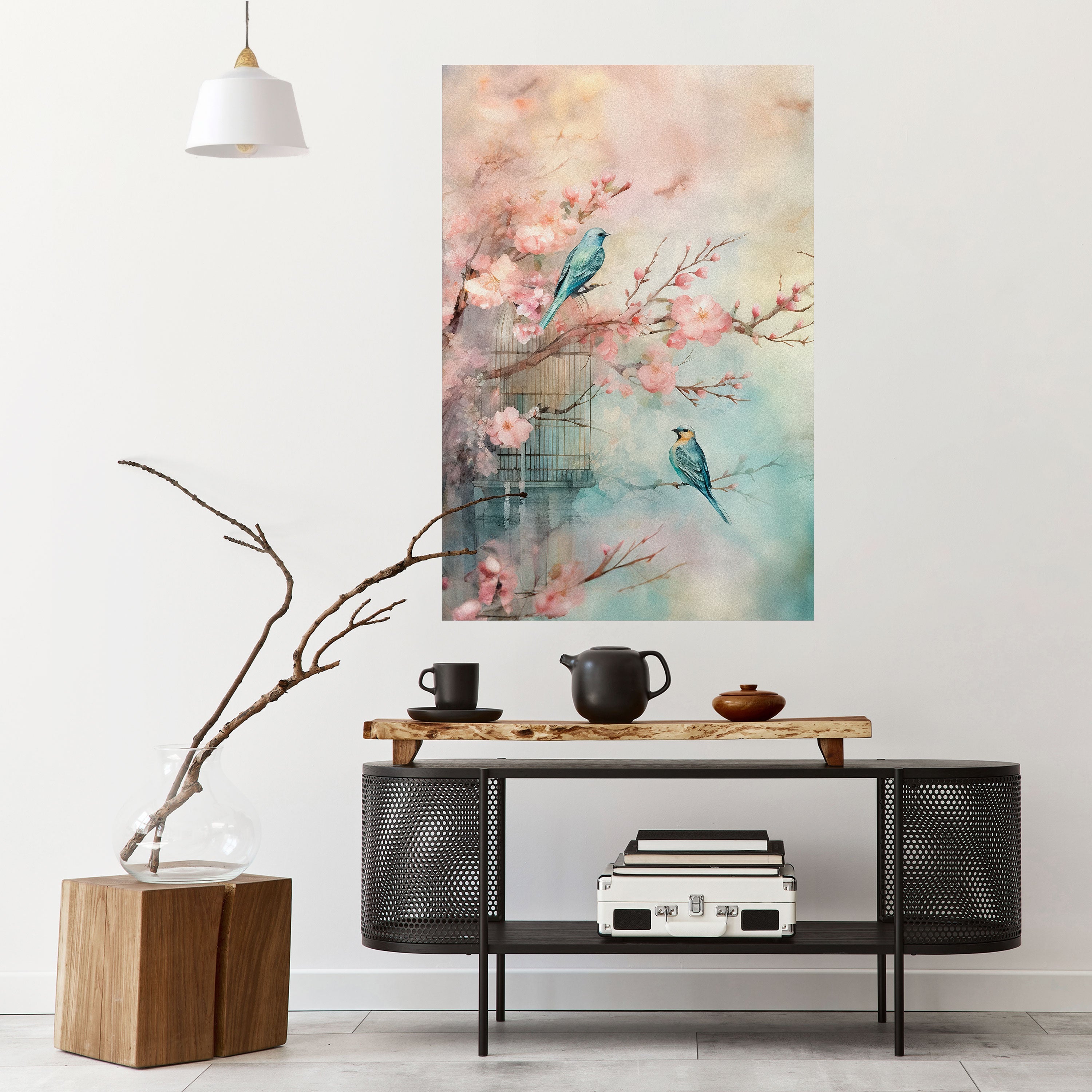 Affiche verticale autocollante « CHERRY BIRDSONG »