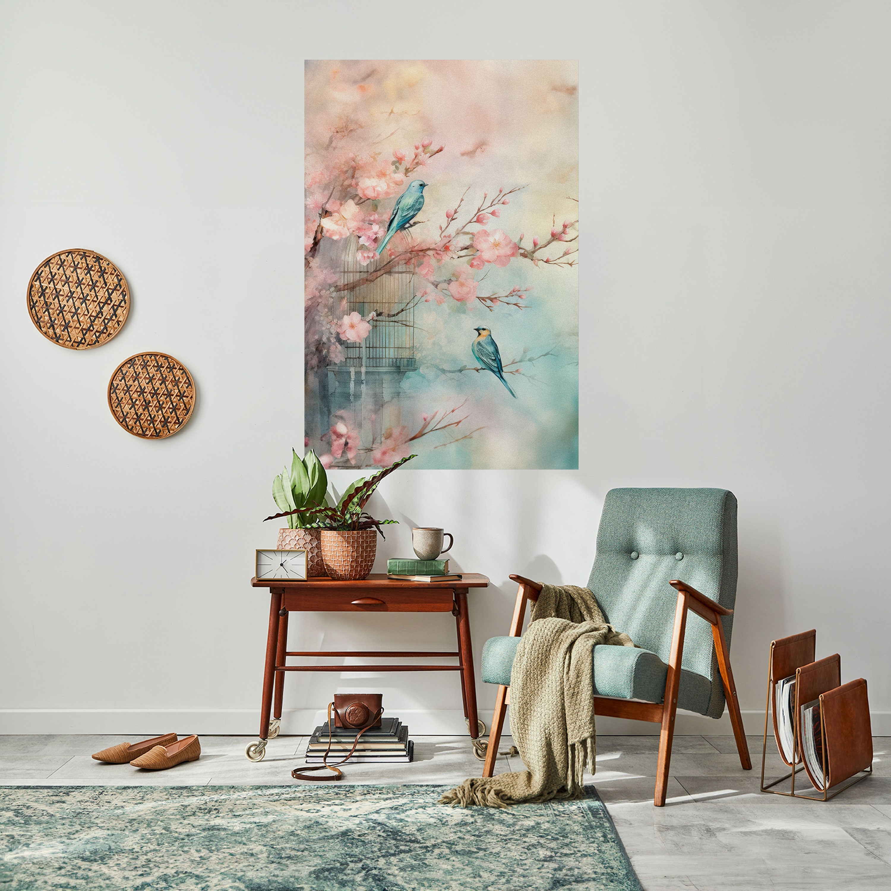 Affiche verticale autocollante « CHERRY BIRDSONG »