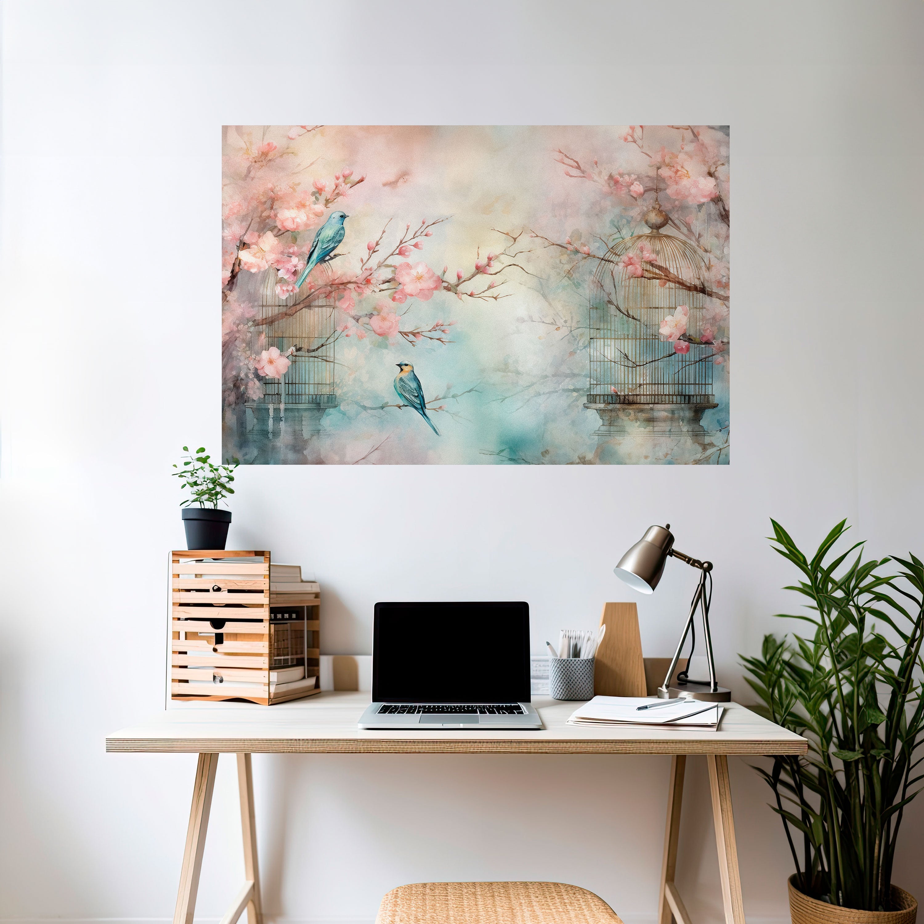 Affiche horizontale autocollante « CHERRY BIRDSONG »