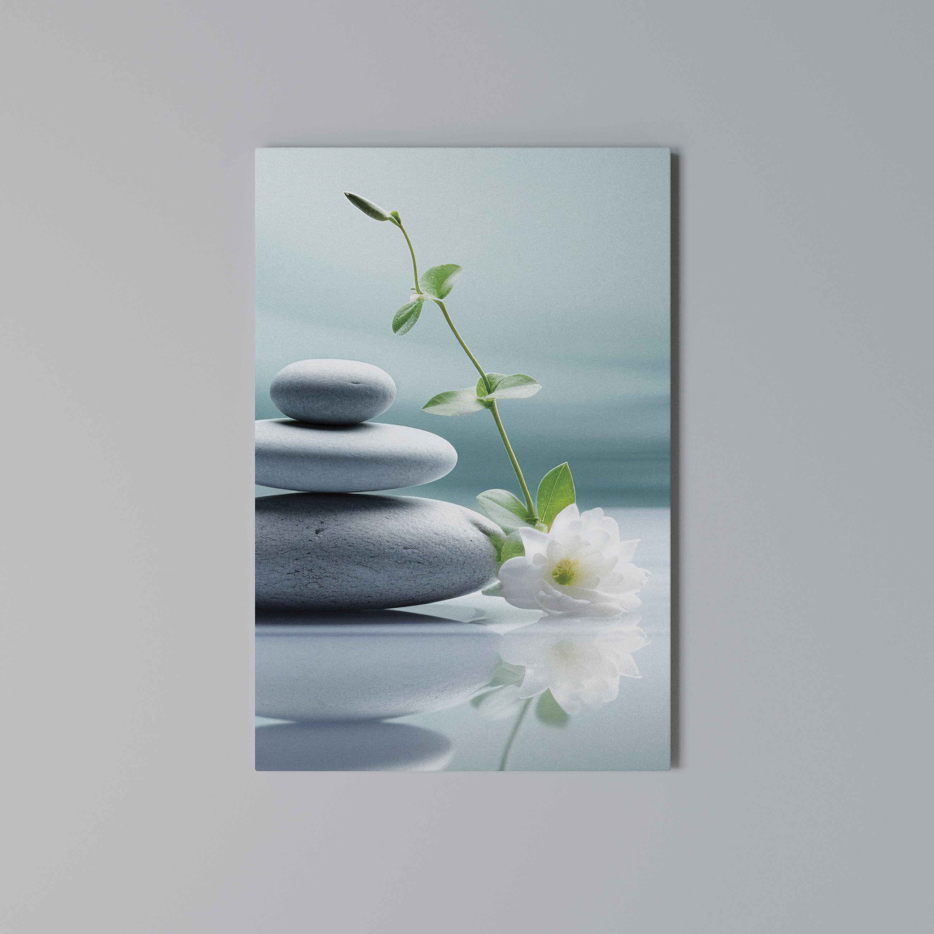 TRANQUIL STONE BALANCE Vertical Canvas Print