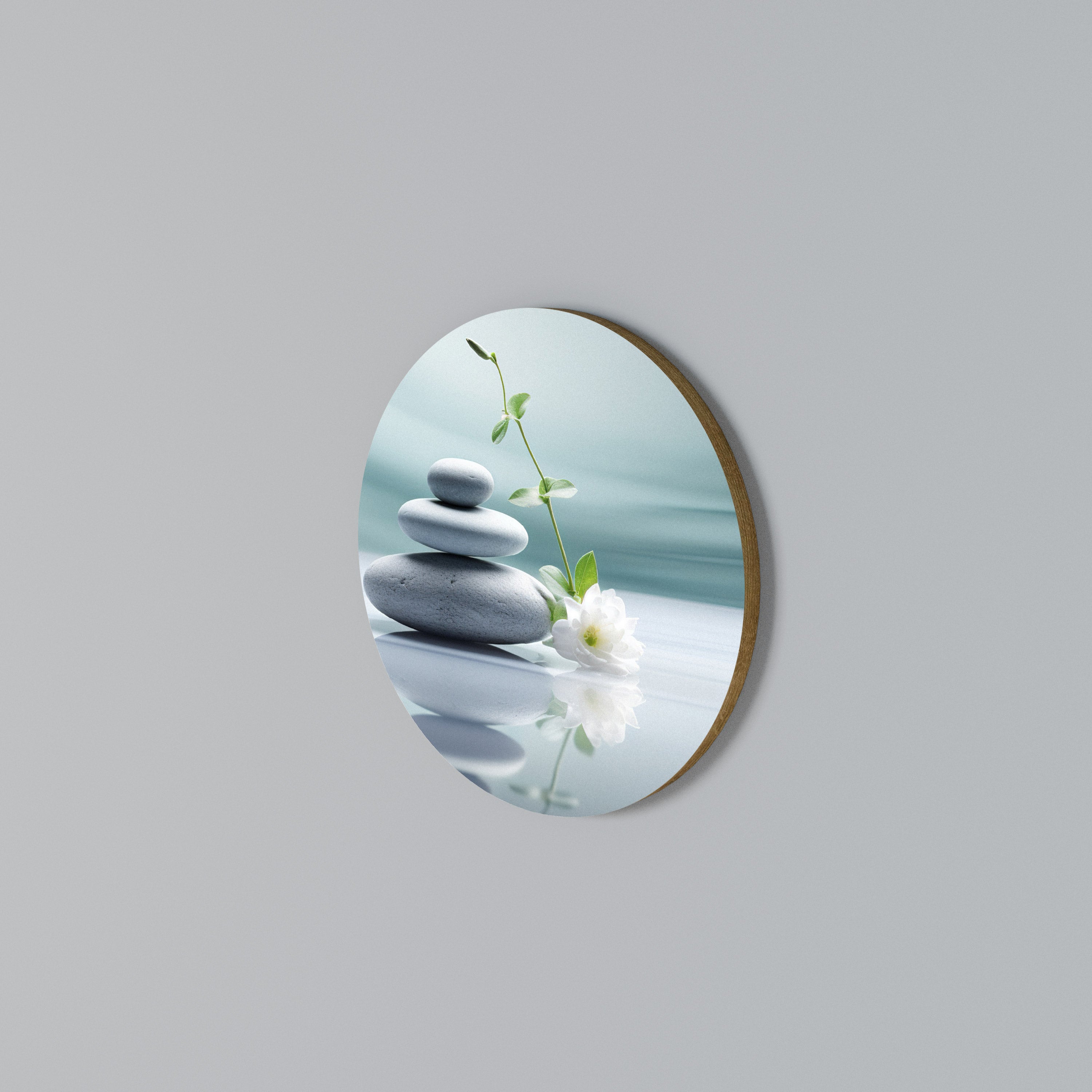 TRANQUIL STONE BALANCE Round Wall Art
