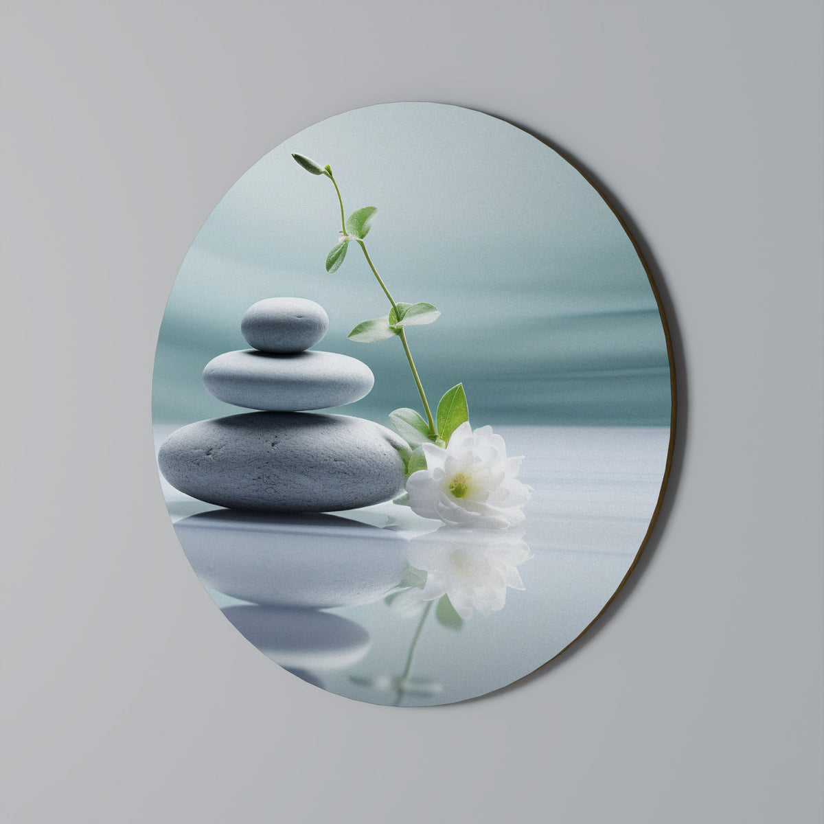 Décoration murale ronde TRANQUIL STONE BALANCE