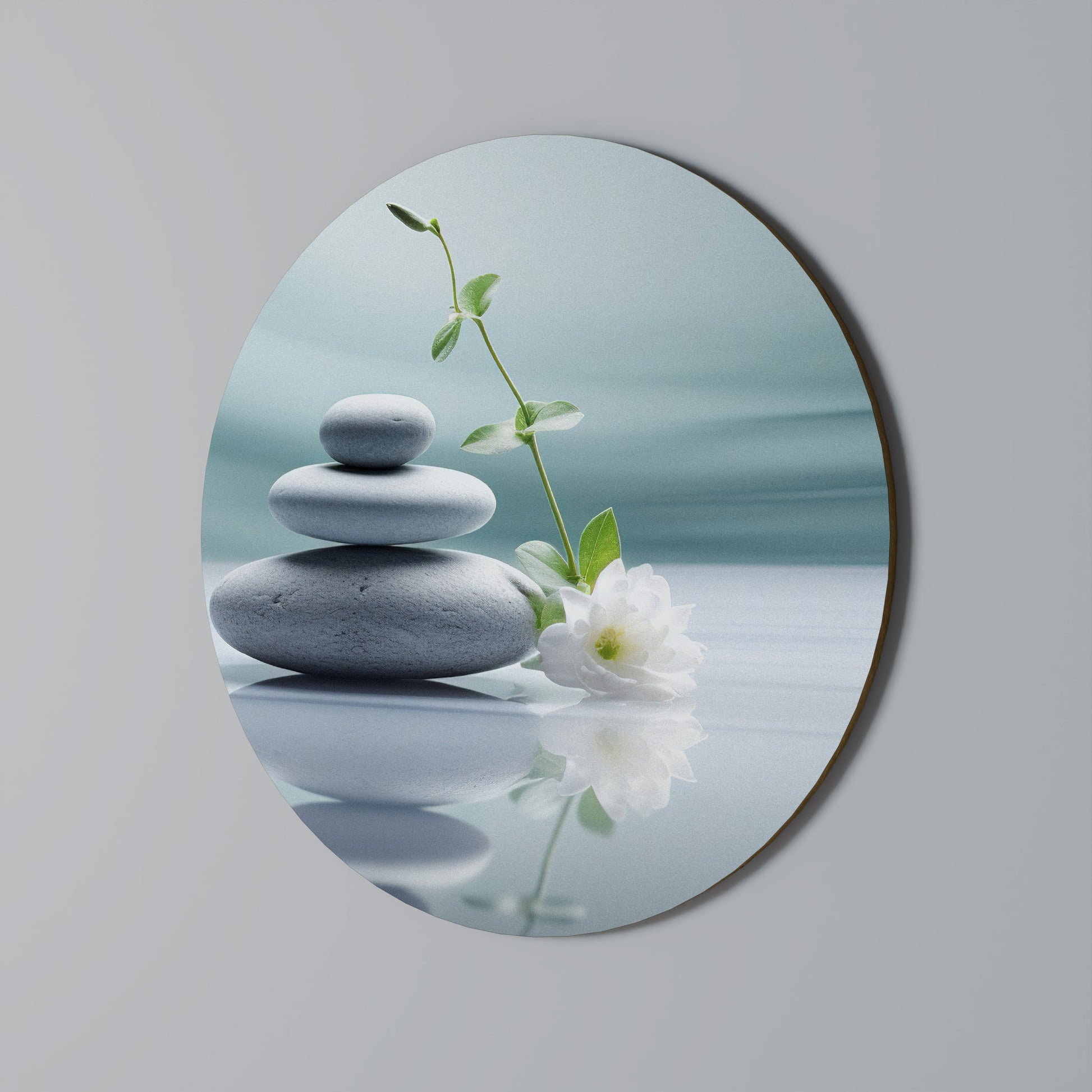 Décoration murale ronde TRANQUIL STONE BALANCE
