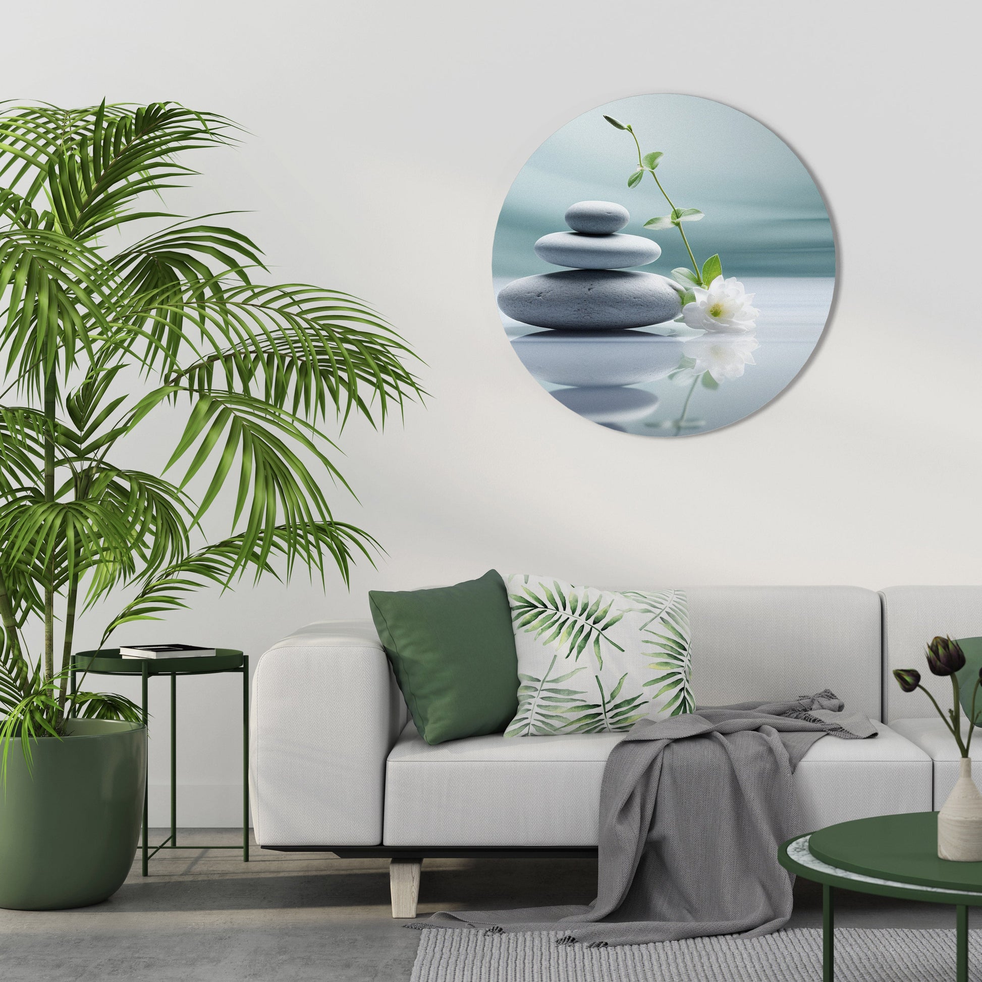 Décoration murale ronde TRANQUIL STONE BALANCE