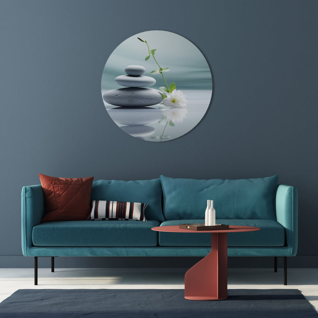 Décoration murale ronde TRANQUIL STONE BALANCE