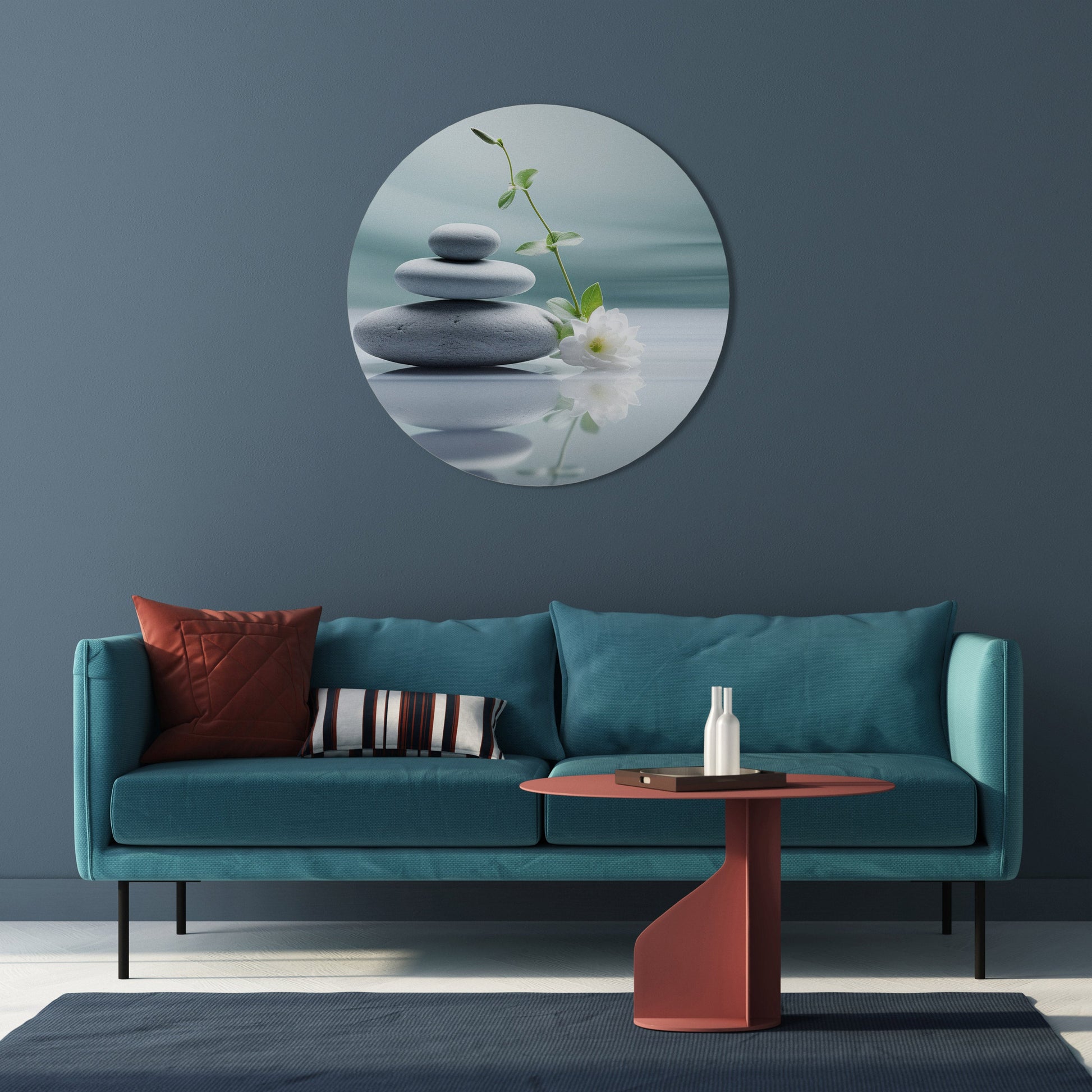 Décoration murale ronde TRANQUIL STONE BALANCE