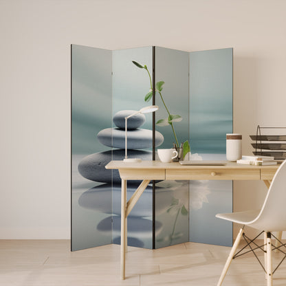TRANQUIL STONE BALANCE 4-Panel Room Divider