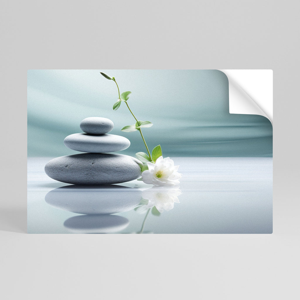 Affiche horizontale autocollante TRANQUIL STONE BALANCE