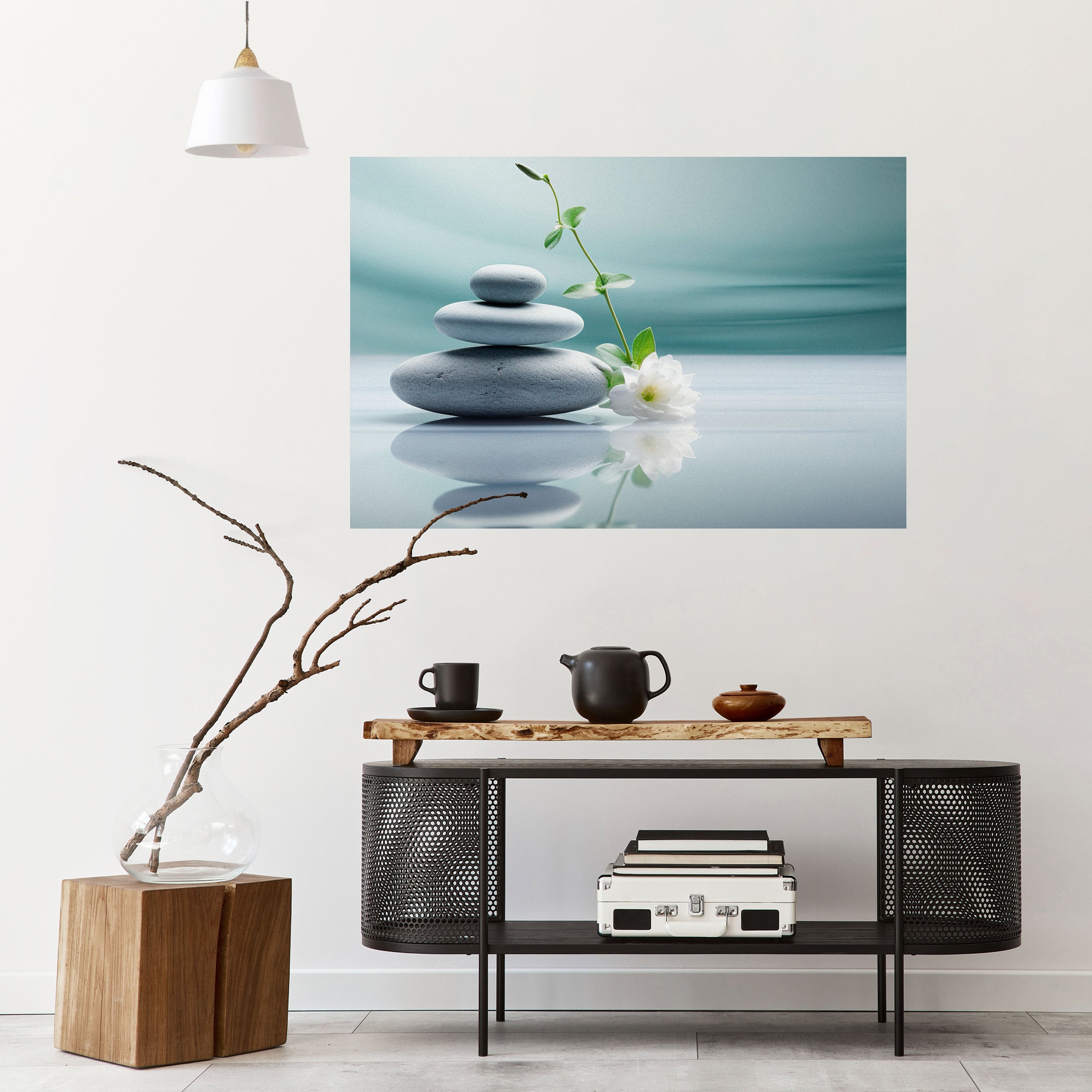 Affiche horizontale autocollante TRANQUIL STONE BALANCE