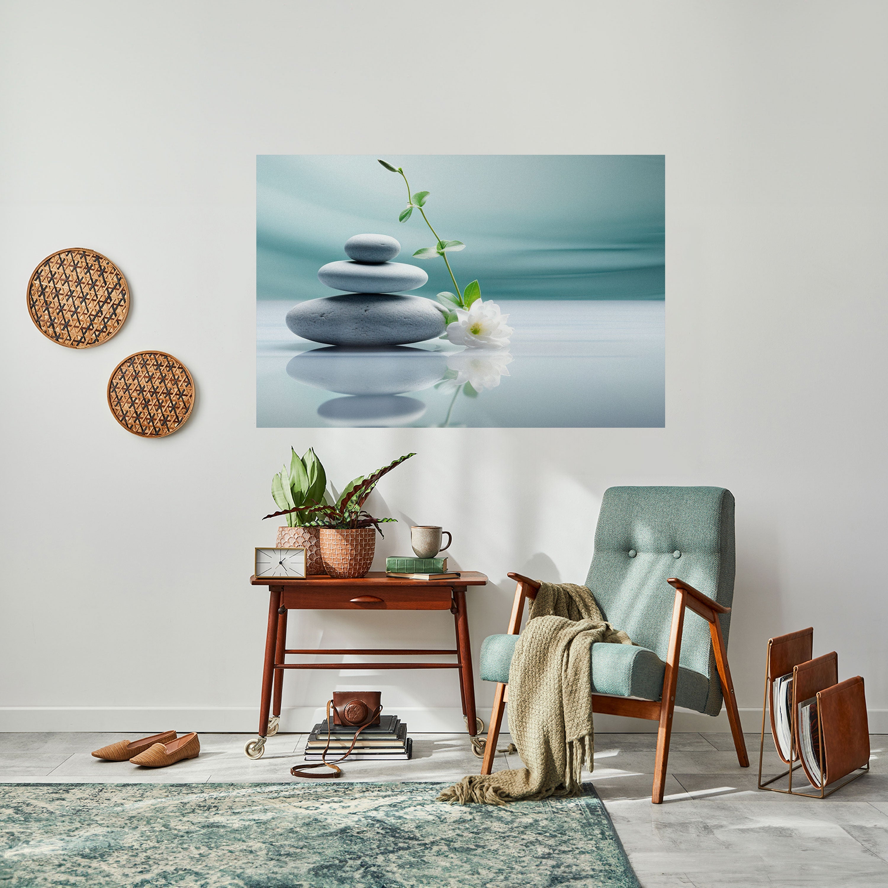 Affiche horizontale autocollante TRANQUIL STONE BALANCE