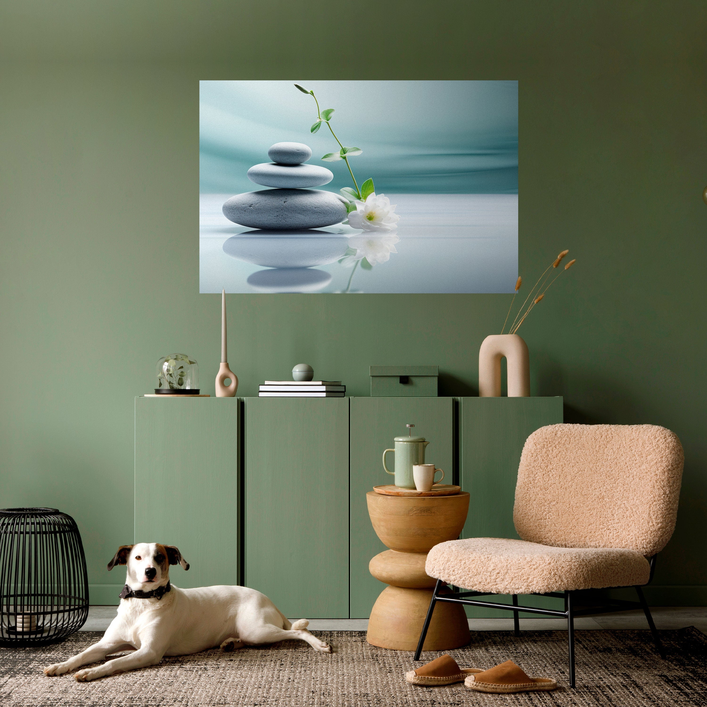 Affiche horizontale autocollante TRANQUIL STONE BALANCE