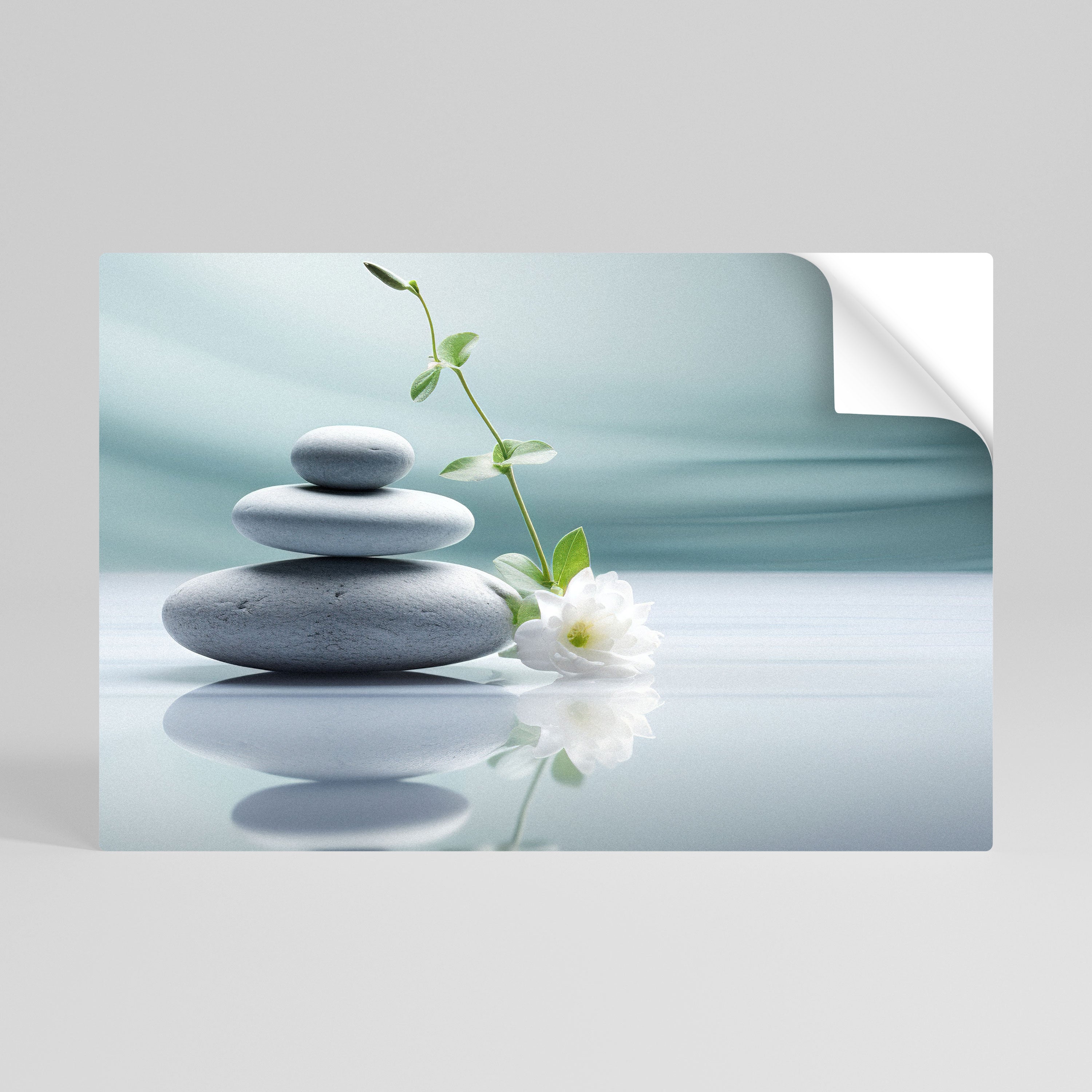 Affiche horizontale autocollante TRANQUIL STONE BALANCE