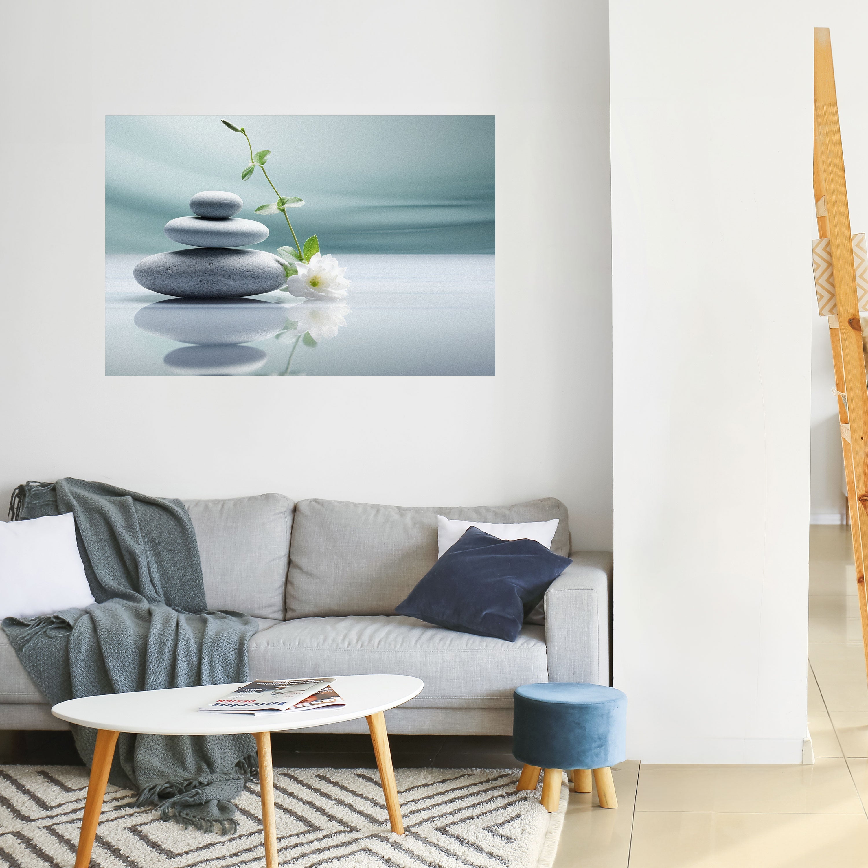 Affiche horizontale autocollante TRANQUIL STONE BALANCE