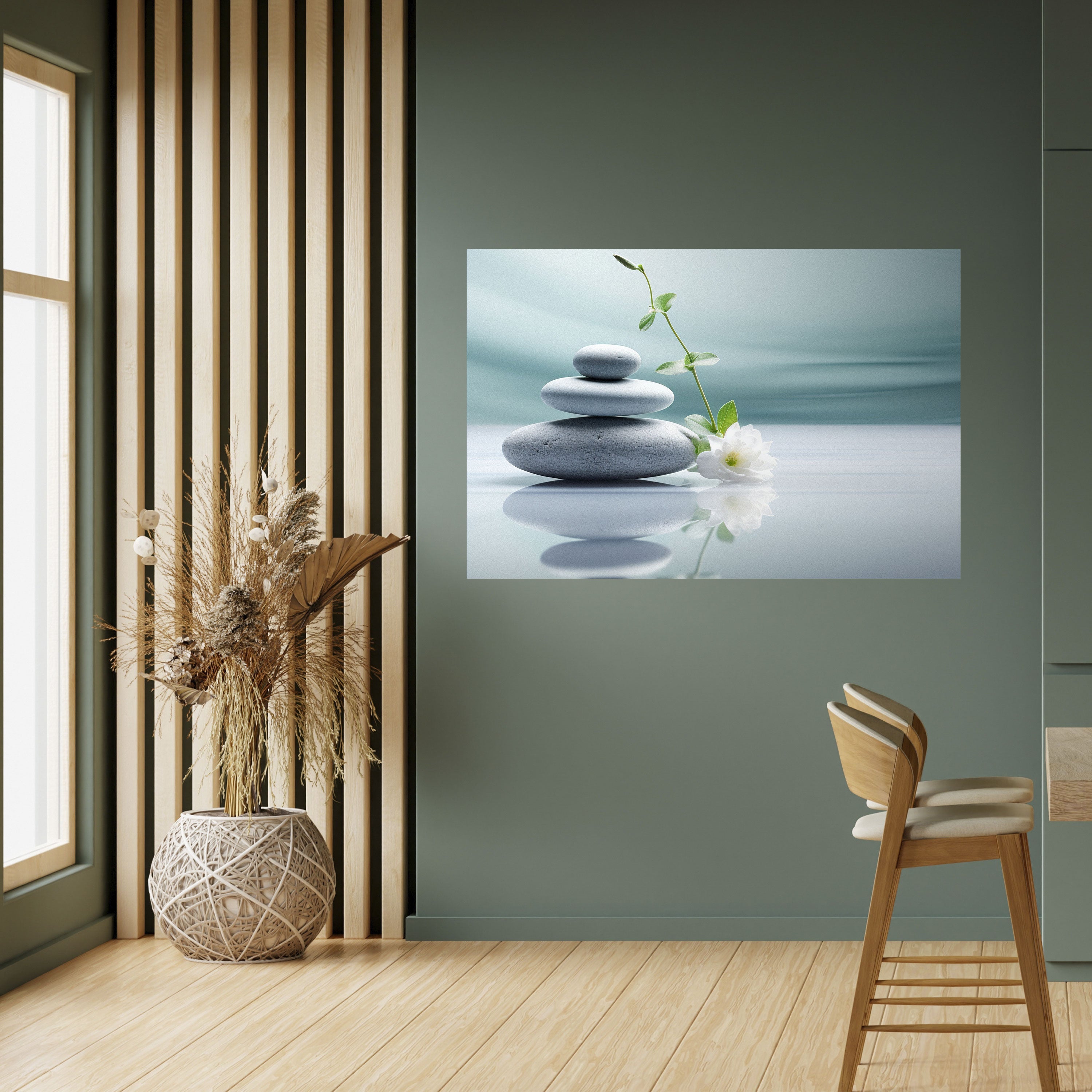 Affiche horizontale autocollante TRANQUIL STONE BALANCE