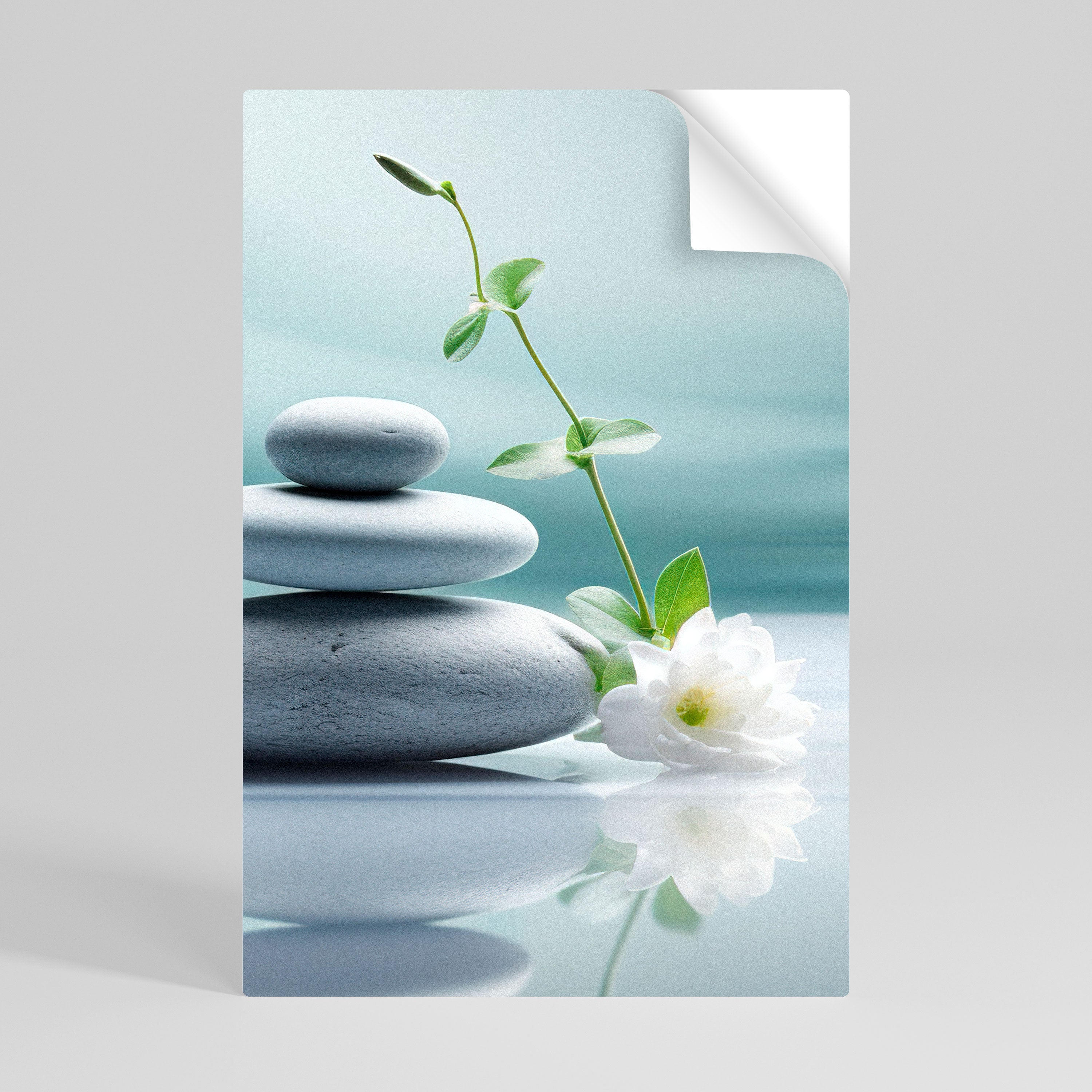 Affiche verticale autocollante « TRANQUIL STONE BALANCE »