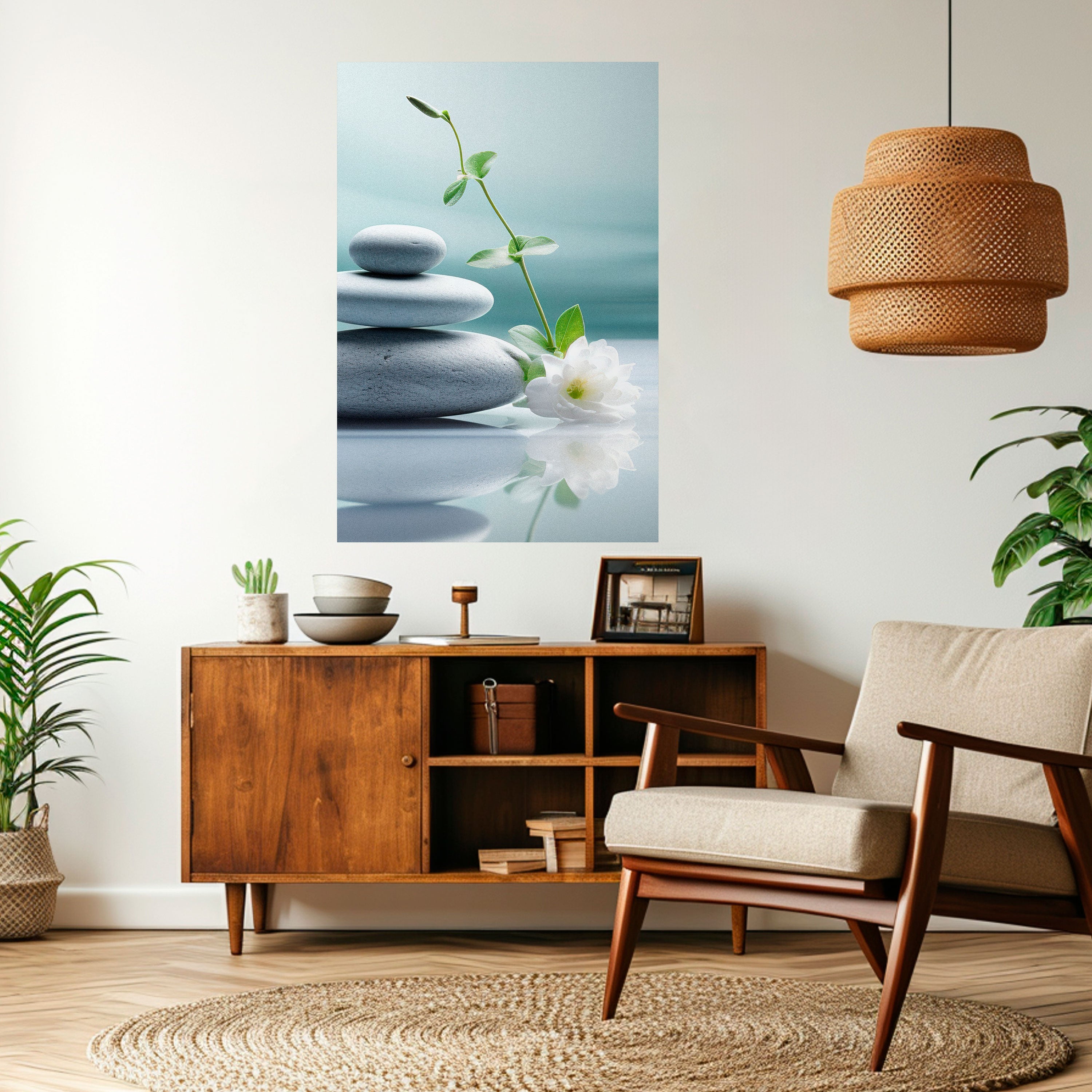Affiche verticale autocollante « TRANQUIL STONE BALANCE »