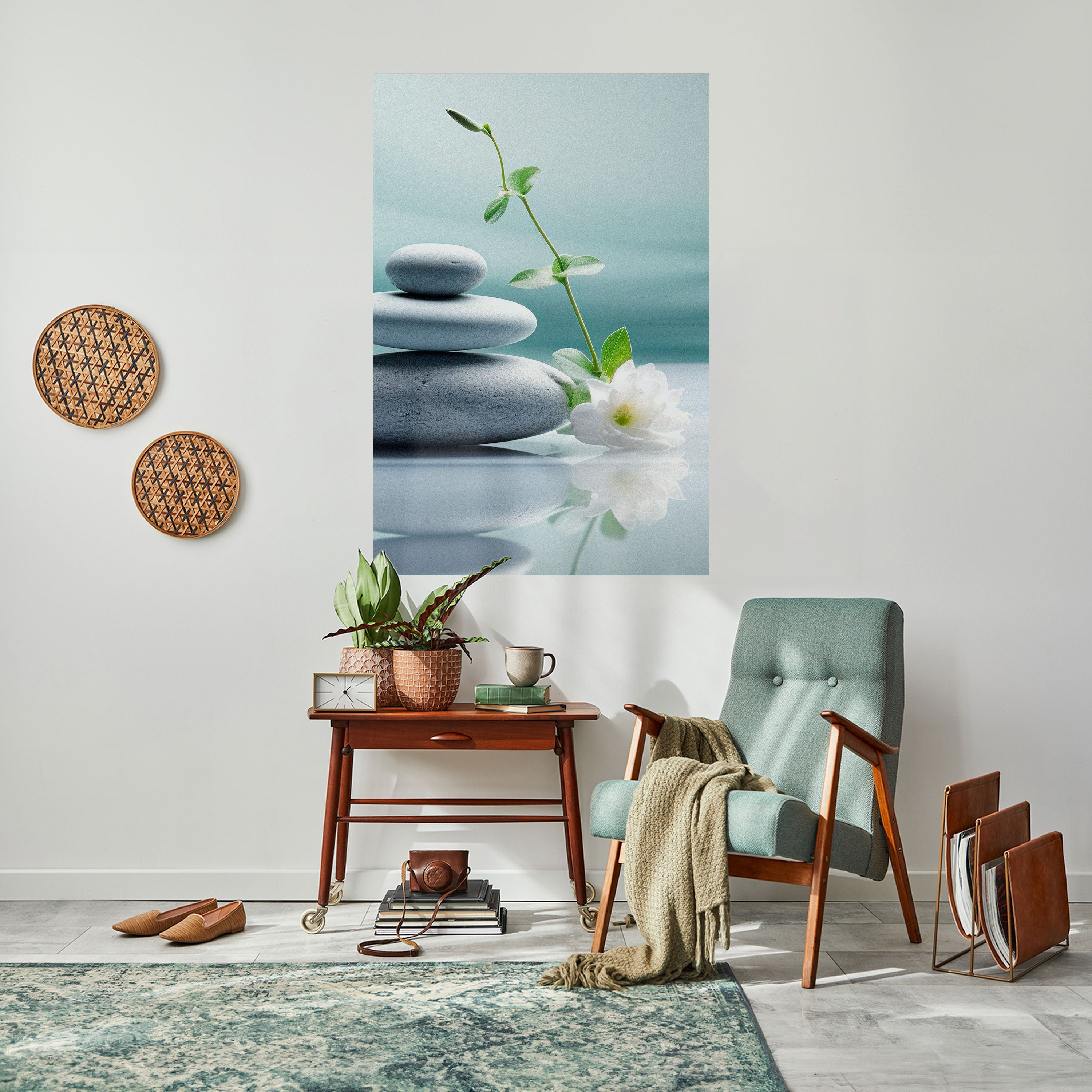 Affiche verticale autocollante « TRANQUIL STONE BALANCE »