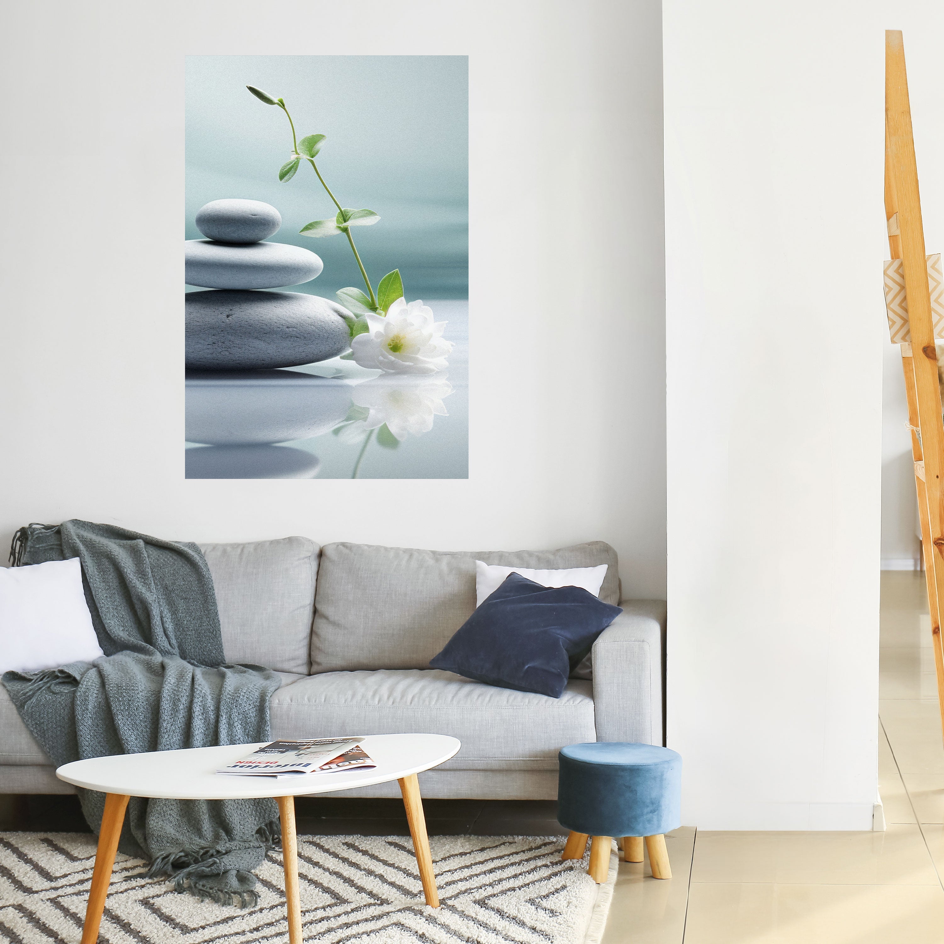 Affiche verticale autocollante « TRANQUIL STONE BALANCE »
