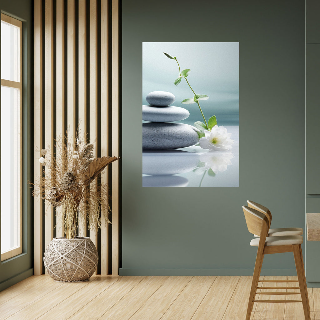 Affiche verticale autocollante « TRANQUIL STONE BALANCE »