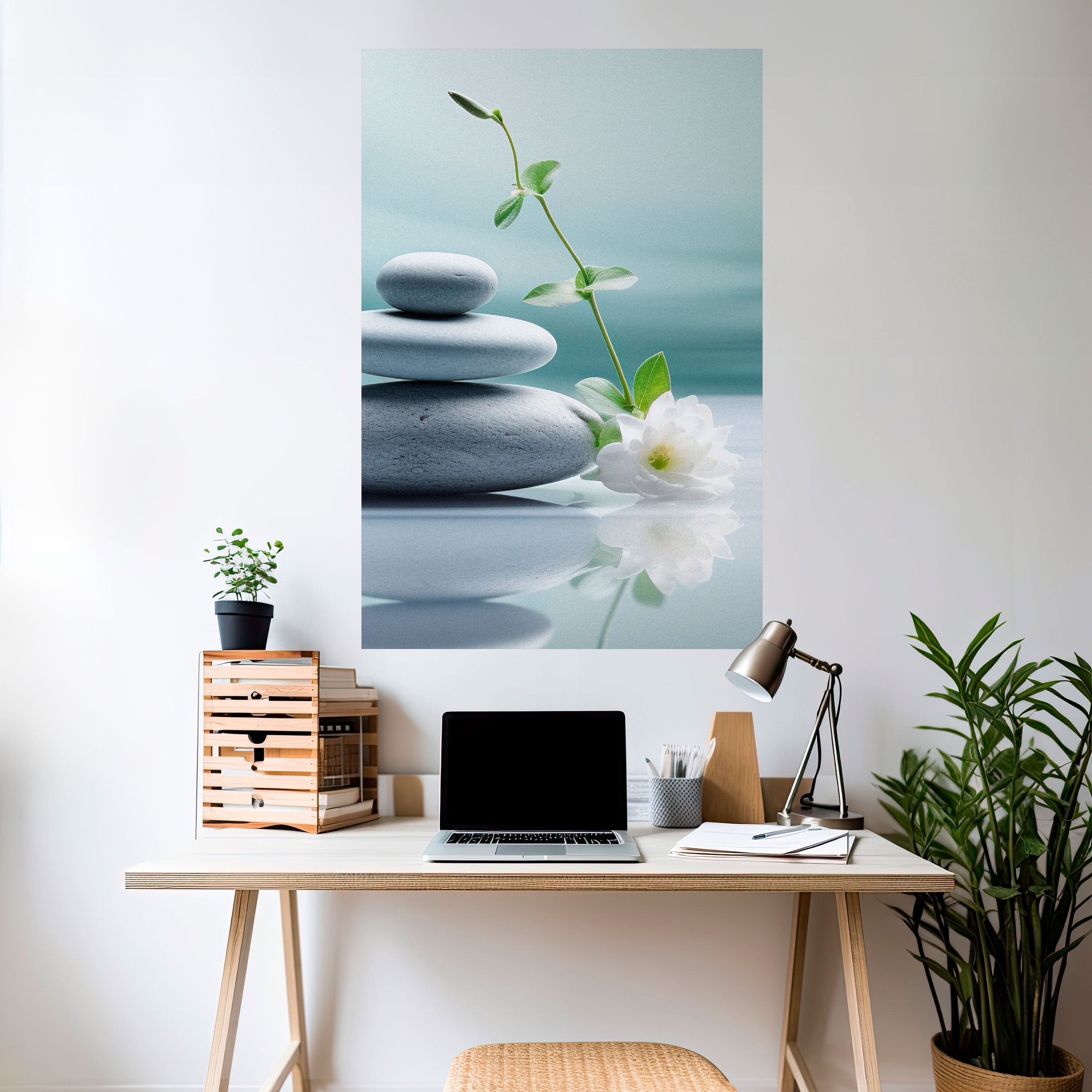 Affiche verticale autocollante « TRANQUIL STONE BALANCE »
