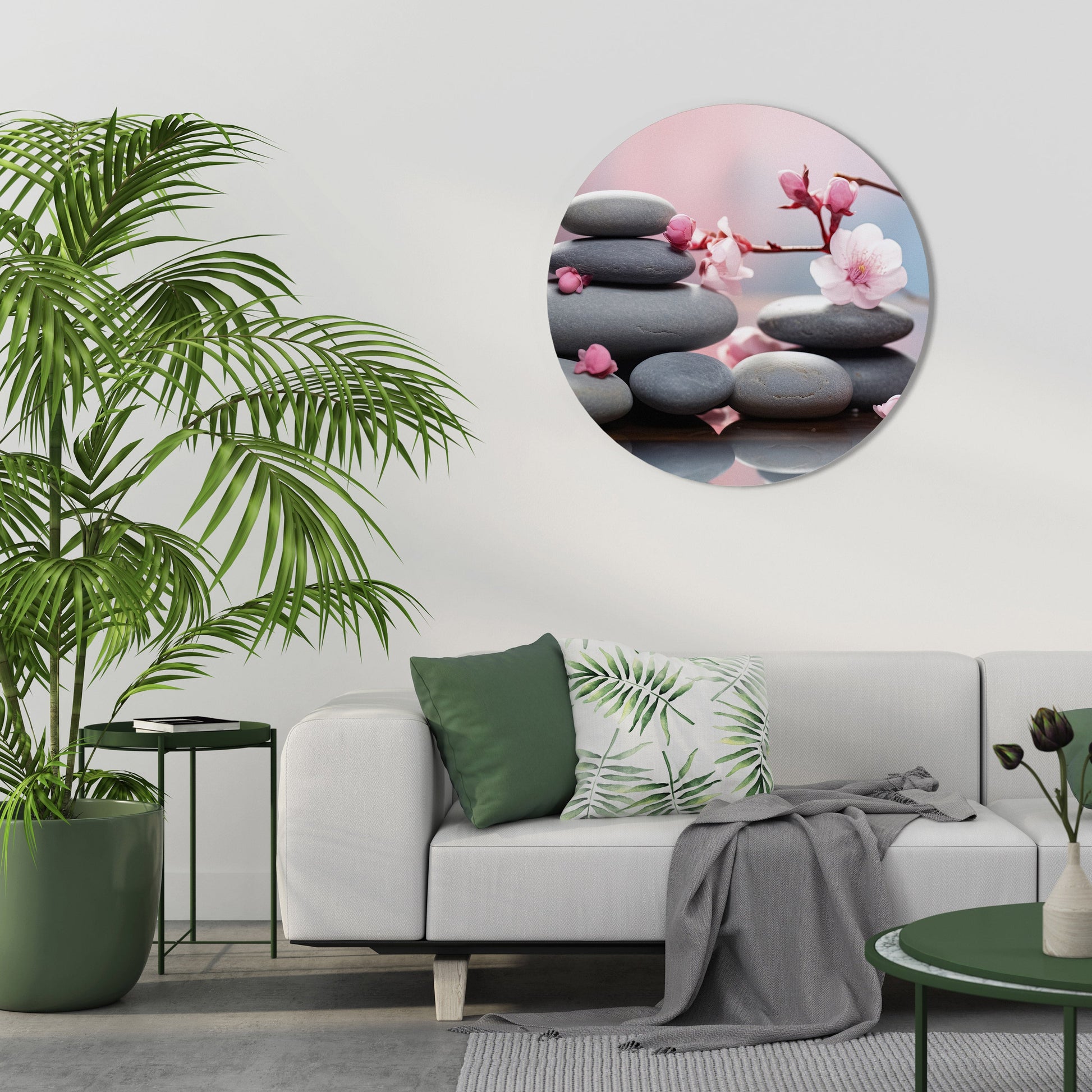 ÉQUILIBRE DE LA NATURE Art mural rond