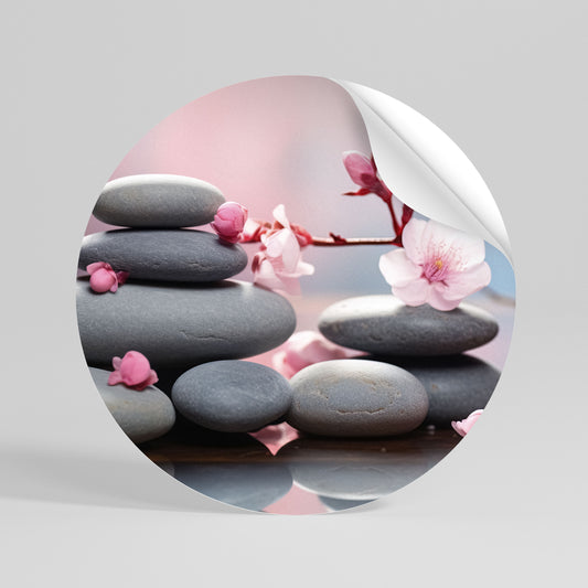 BALANCE OF NATURE Peel and Stick Round Sticker