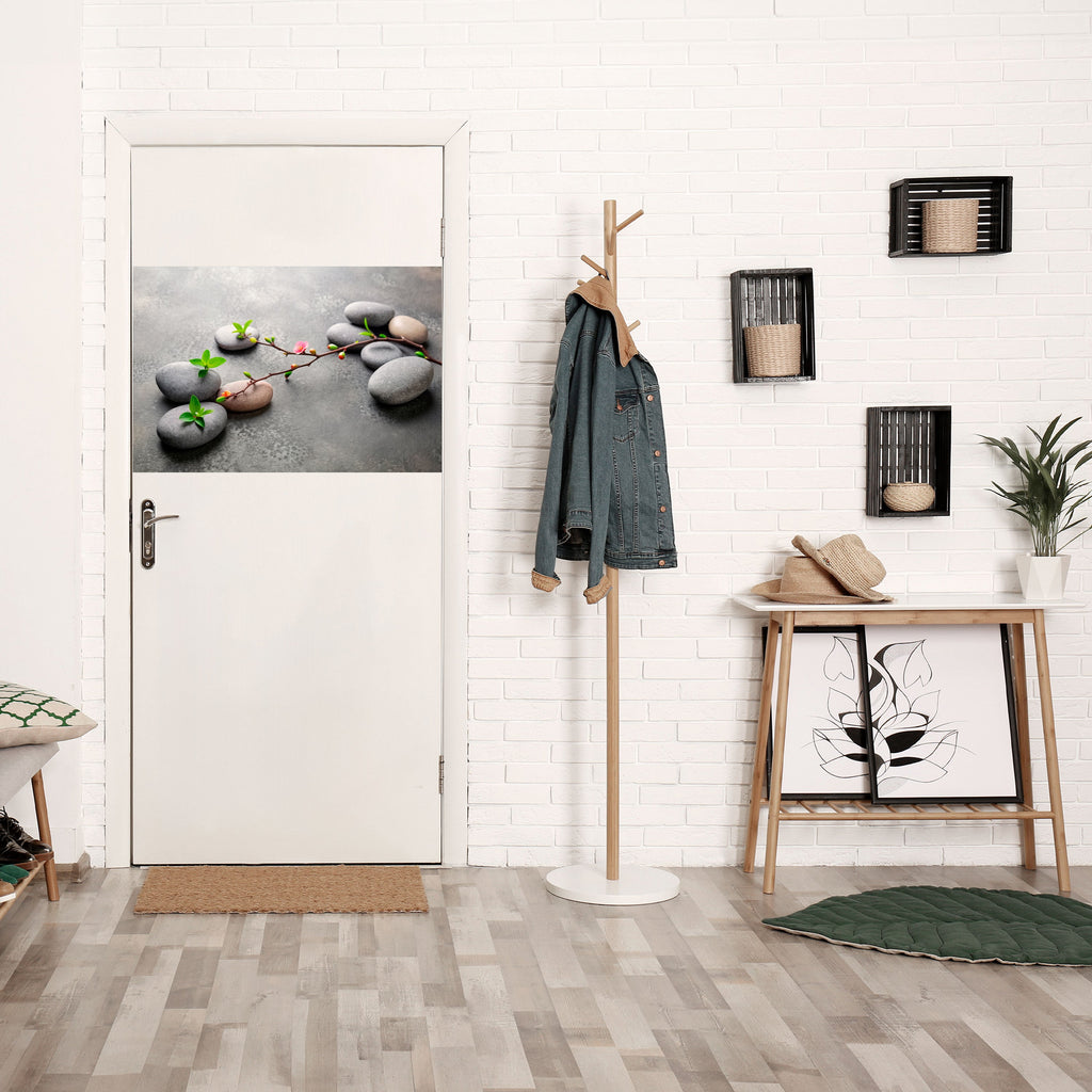 Affiche horizontale autocollante PIERRES ET FLEURS