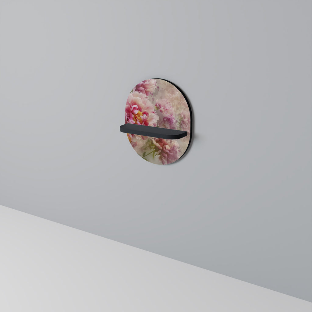 Étagère ovale PEONY WHISPER en finition noire